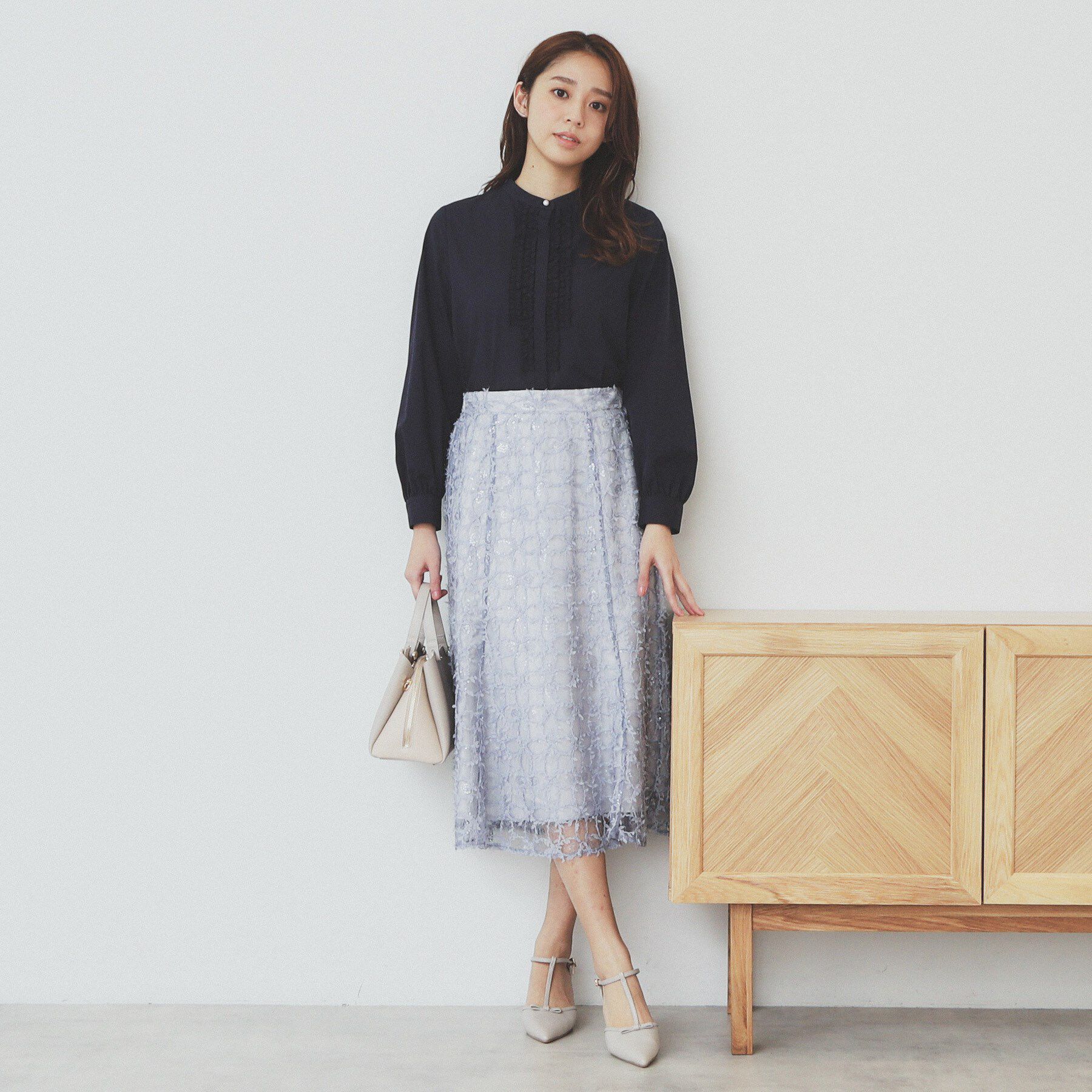 index「フラワーレース刺繍マーメイドスカート【洗濯機洗い可】」|スカート|