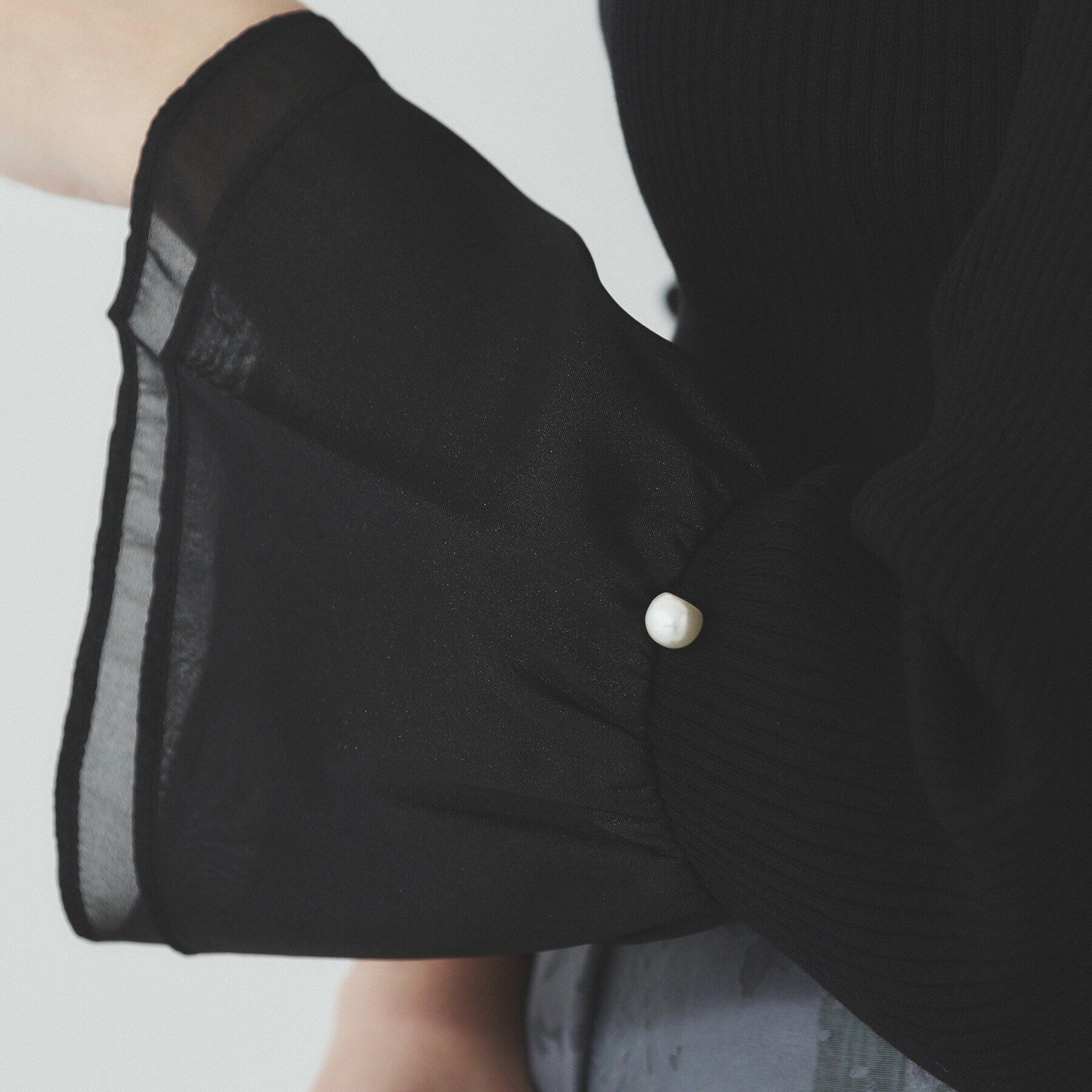 index「フレアスリーブリブニット【洗濯機洗い可】」|ニット・セーター|