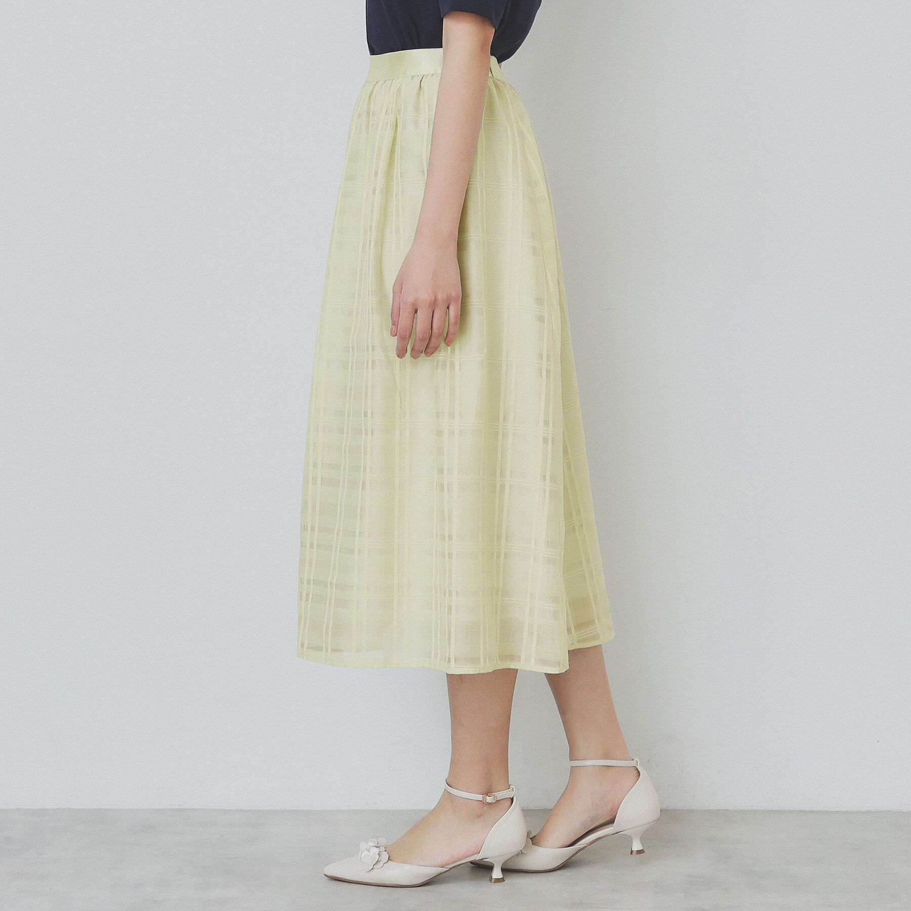 index「シアーチェックタックフレアスカート【洗濯機洗い可/イージーアイロン】」|スカート|