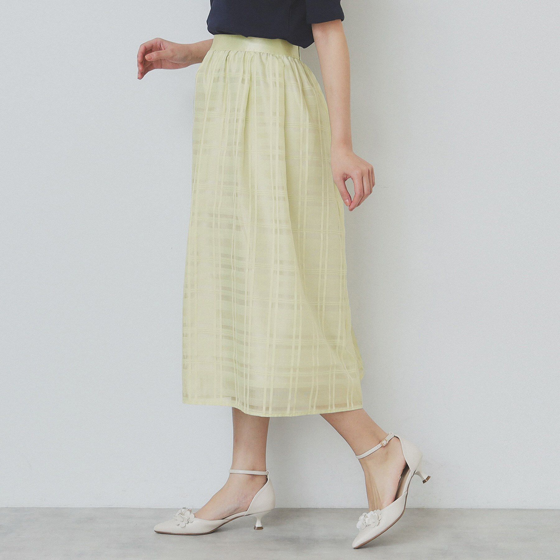 index「シアーチェックタックフレアスカート【洗濯機洗い可/イージーアイロン】」|スカート|