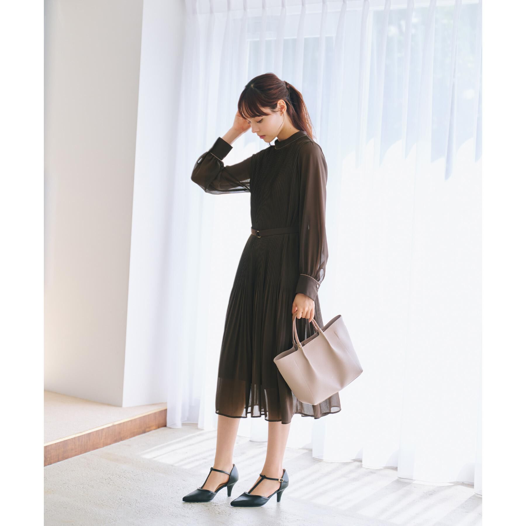 index「《5色展開/S-3Lサイズ》プリーツフレアワンピース【洗濯機OK/防シワ】」|ワンピース|