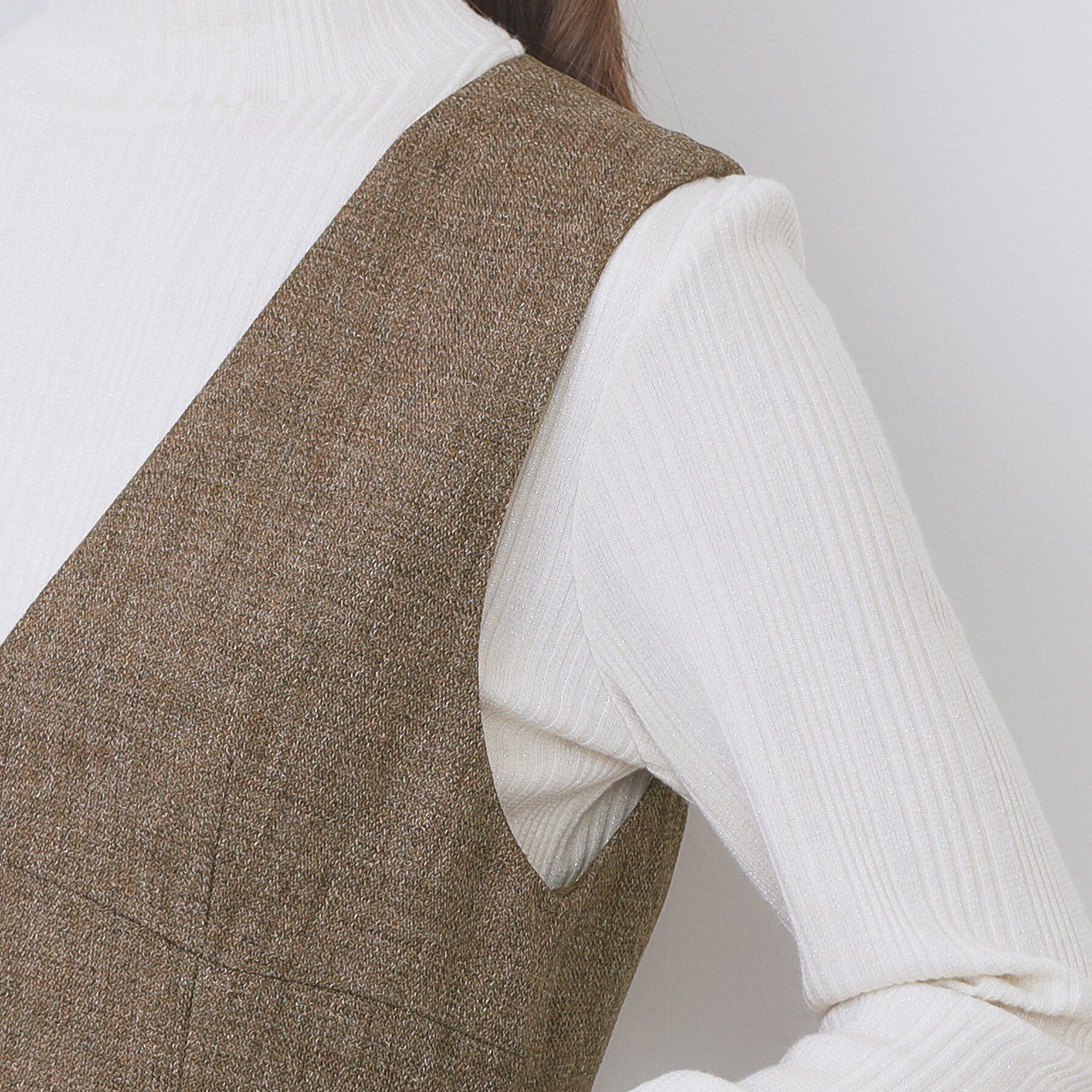 index「ヴィンテージツイードジャンスカ【洗濯機OK/防シワ】」|ワンピース|