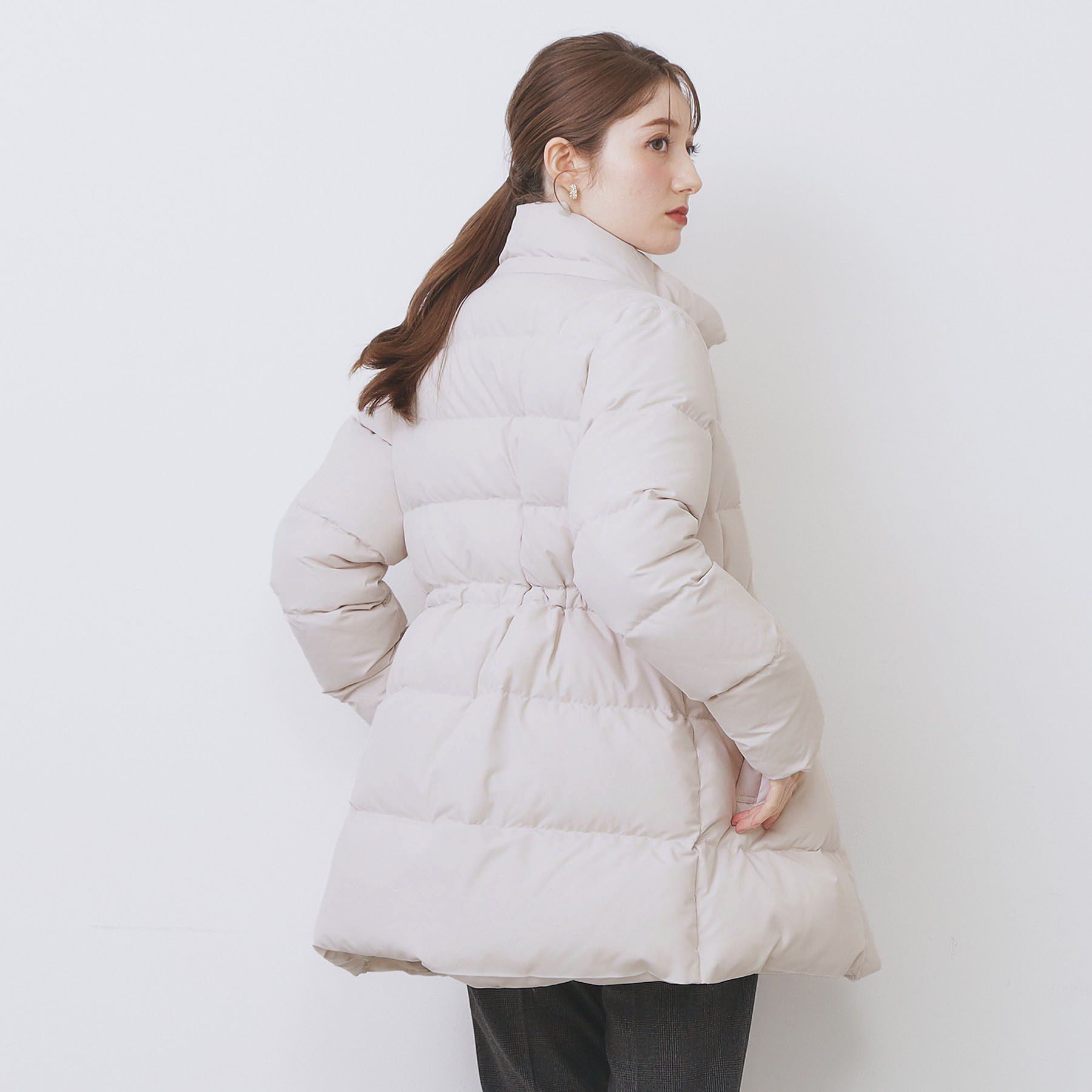 index「KAWADAダウンドロストミドルコート【撥水/洗濯機OK/2WAY/静電気防止裏地】《XS～3L》」|ダウン|