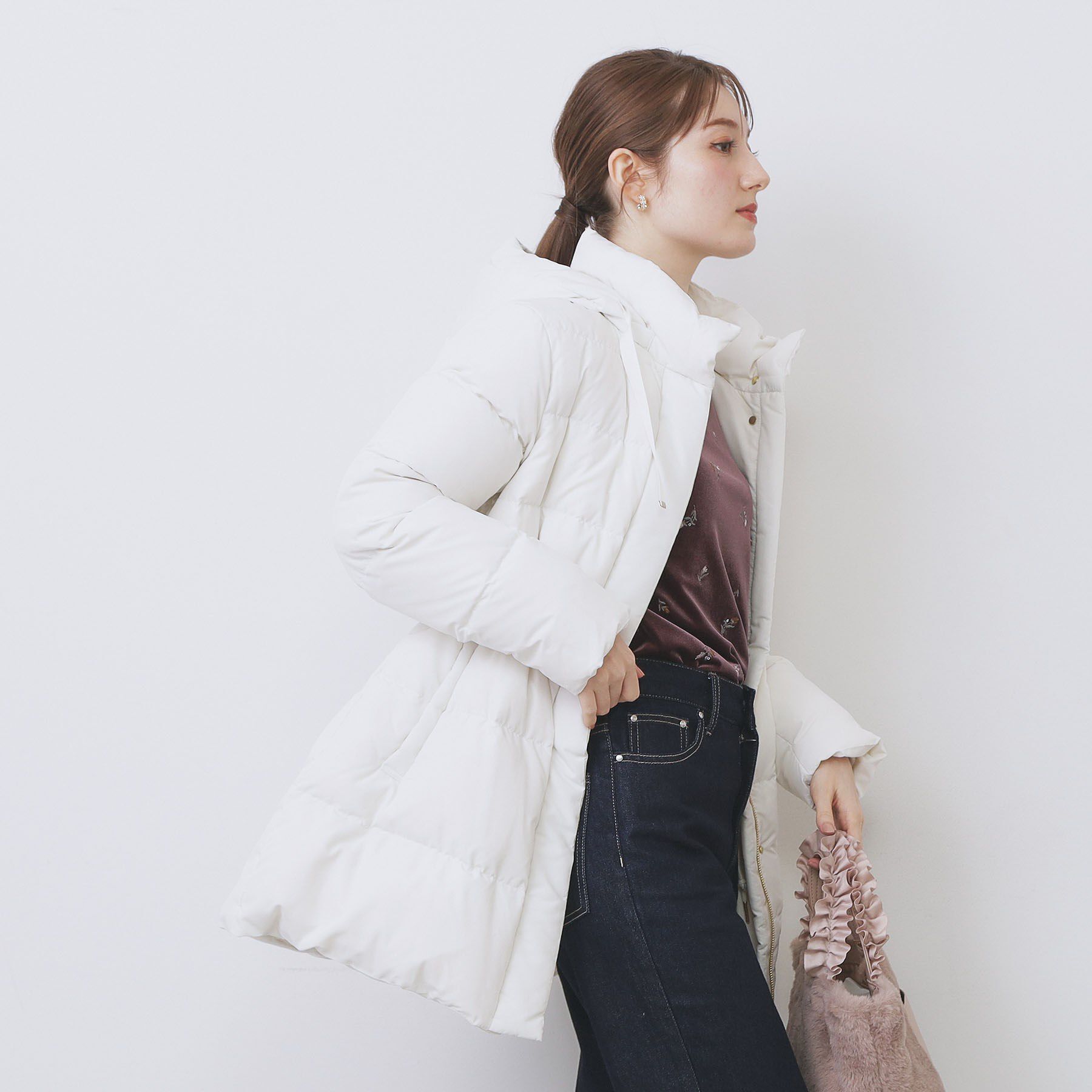 index「KAWADAダウンドロストミドルコート【撥水/洗濯機OK/2WAY/静電気防止裏地】《XS～3L》」|ダウン|