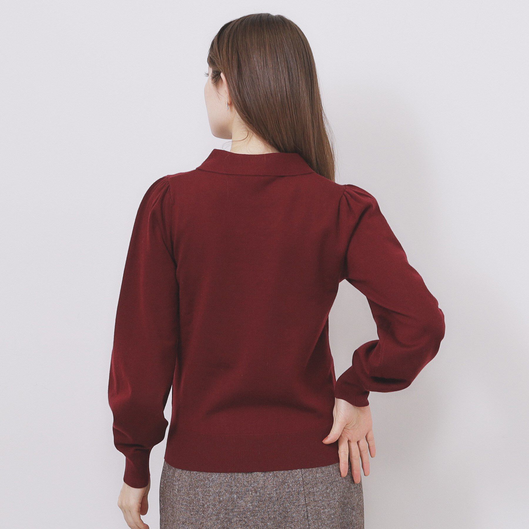 index「ゴールドパーツ付きボウタイニット【洗濯機OK】《10col/XS～LL》」|ニット・セーター|