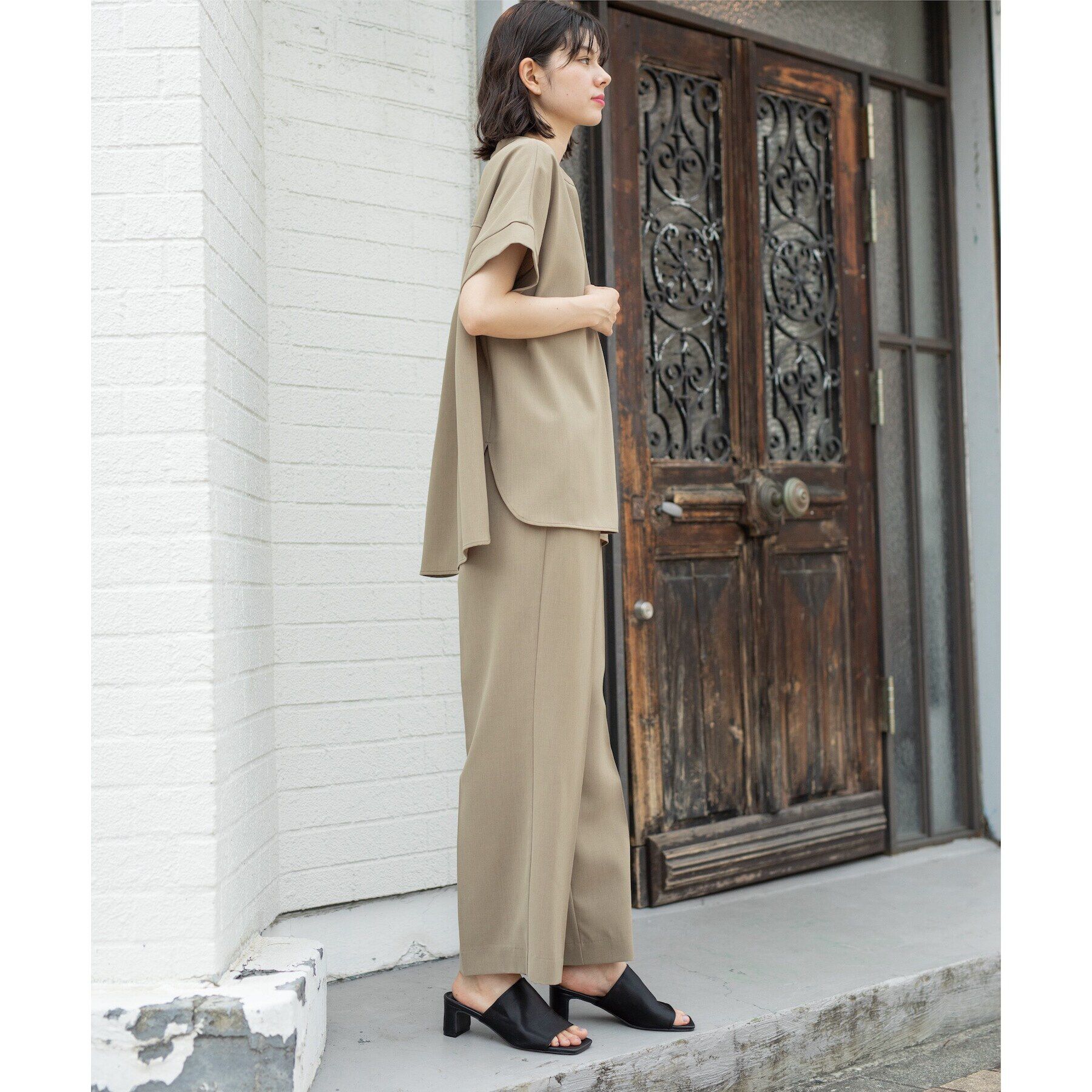 OPAQUE.CLIP「≪SS-LLsize≫ ストレッチ美脚イージーワイドパンツ/セットアップ対応【防シワ/抗ピル/洗濯機」|その他|