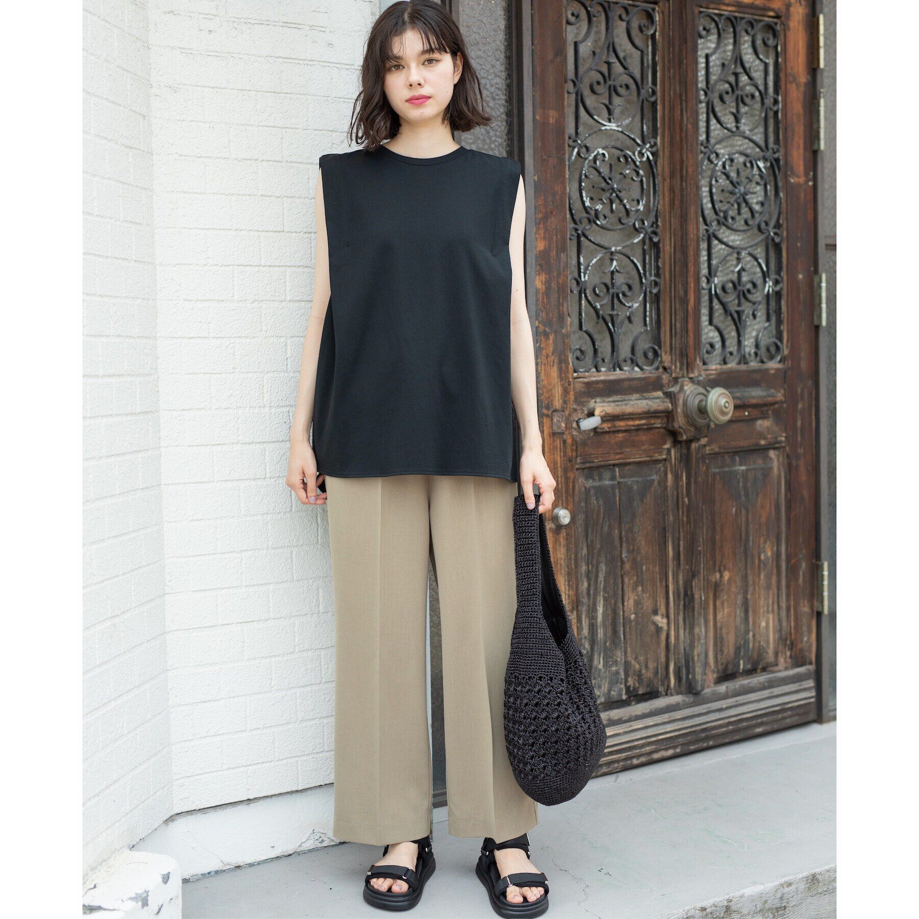 OPAQUE.CLIP「≪SS-LLsize≫ ストレッチ美脚イージーワイドパンツ/セットアップ対応【防シワ/抗ピル/洗濯機」|その他|