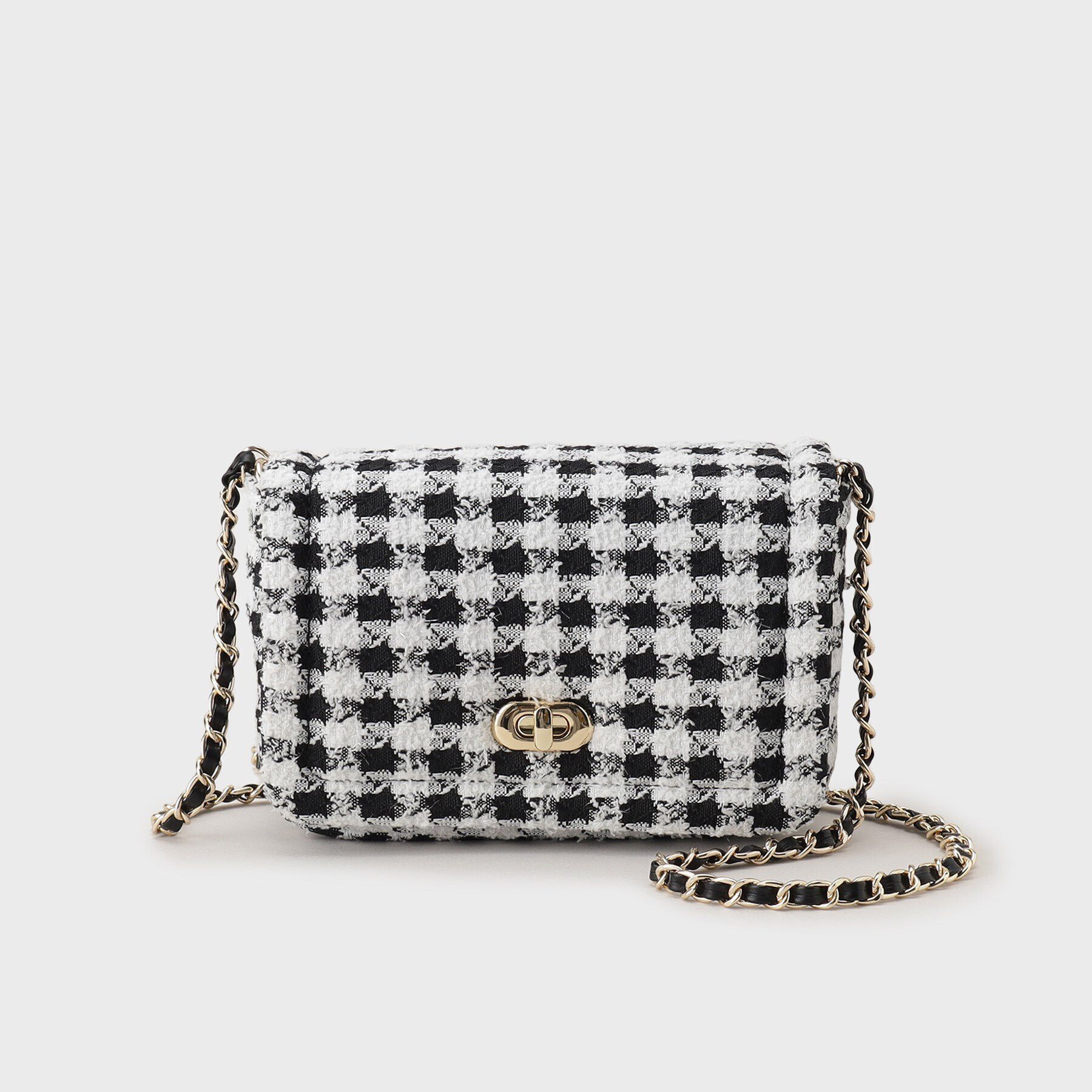 OPAQUE.CLIP「【2WAY】パフィーステッチチェーンショルダーバッグ」|ショルダー・メッセンジャー|ブラック(219)