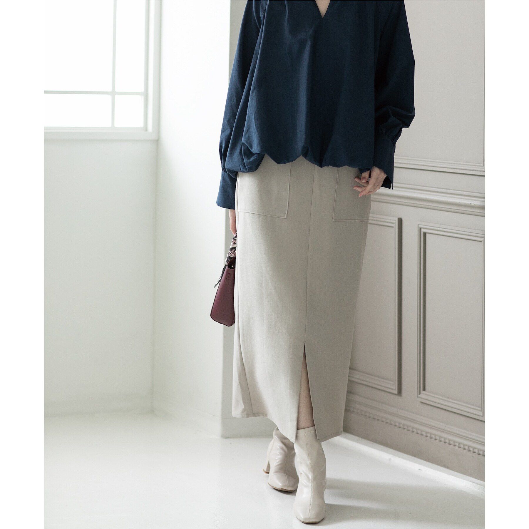 OPAQUE.CLIP「ストレッチタイトスカート【洗濯機洗い可】」|スカート|