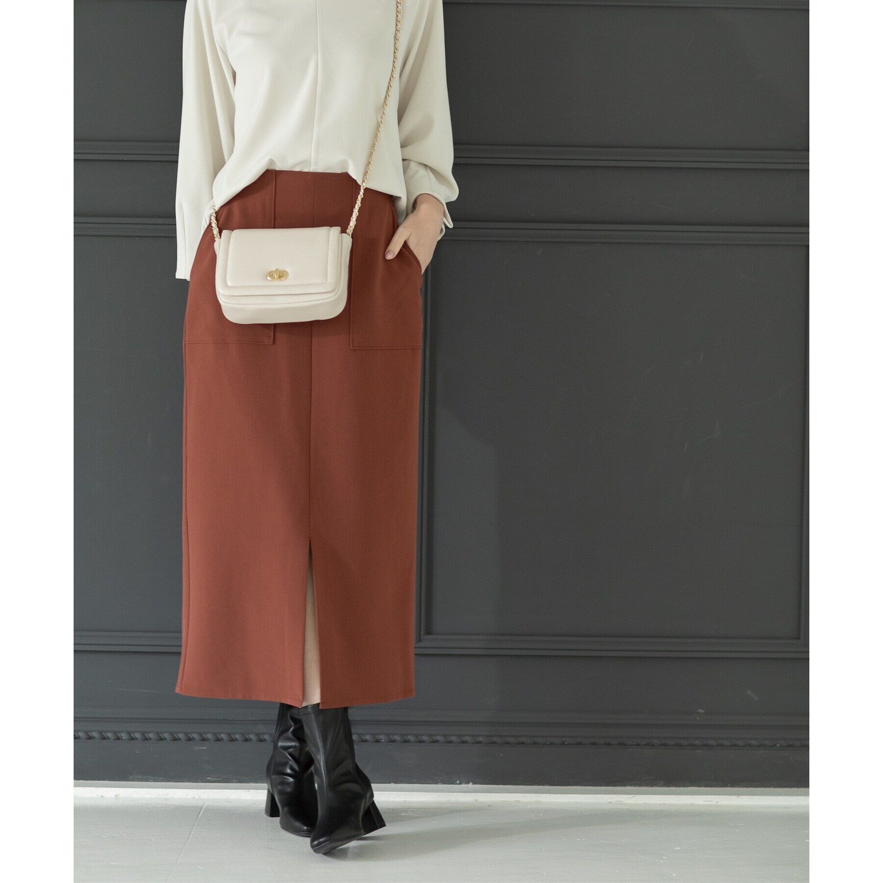 OPAQUE.CLIP「ストレッチタイトスカート【洗濯機洗い可】」|スカート|