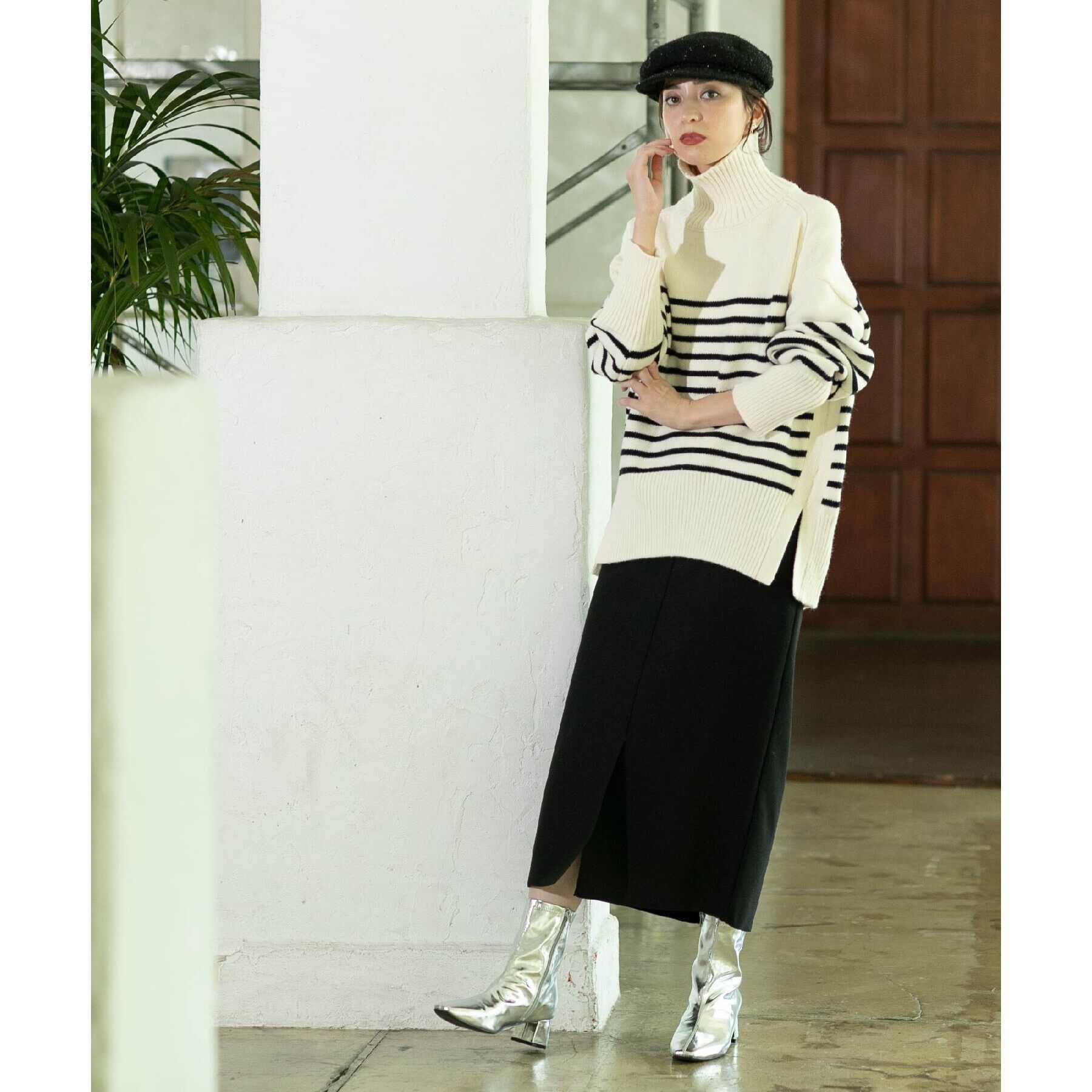 OPAQUE.CLIP「《S-LLsize/7color》ウールライクストレッチタイトスカート【洗濯機洗い可】」|スカート|