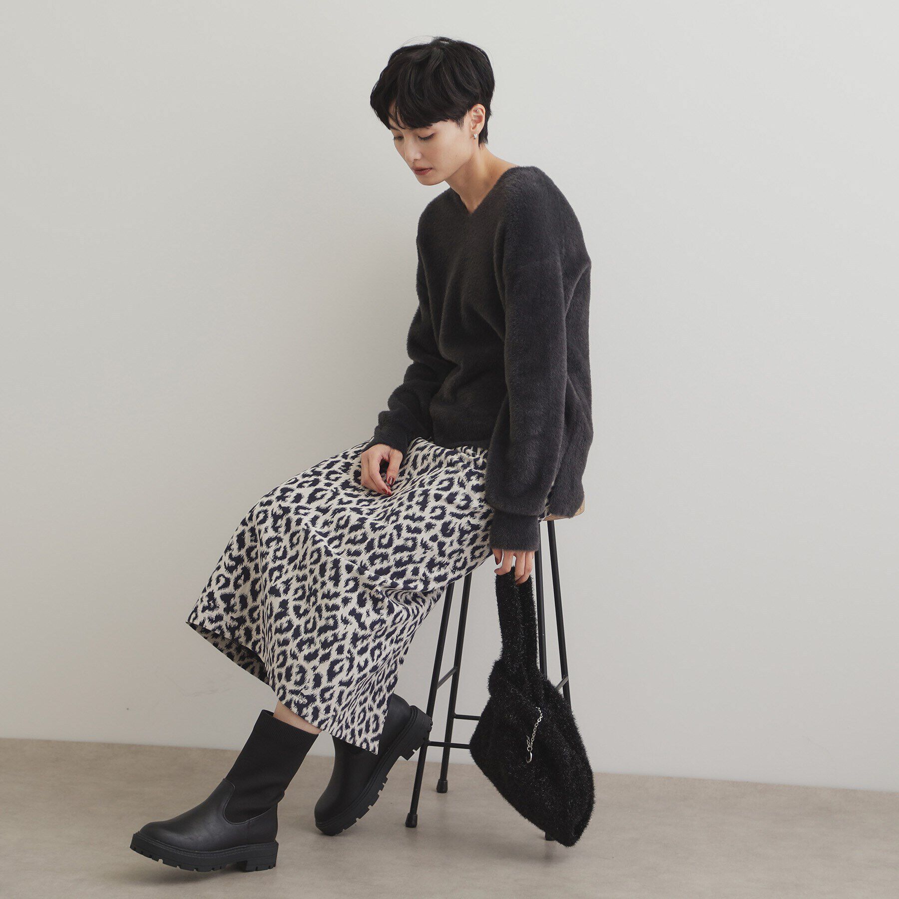 OPAQUE.CLIP「ラメニットバッグ」|ハンドバッグ|