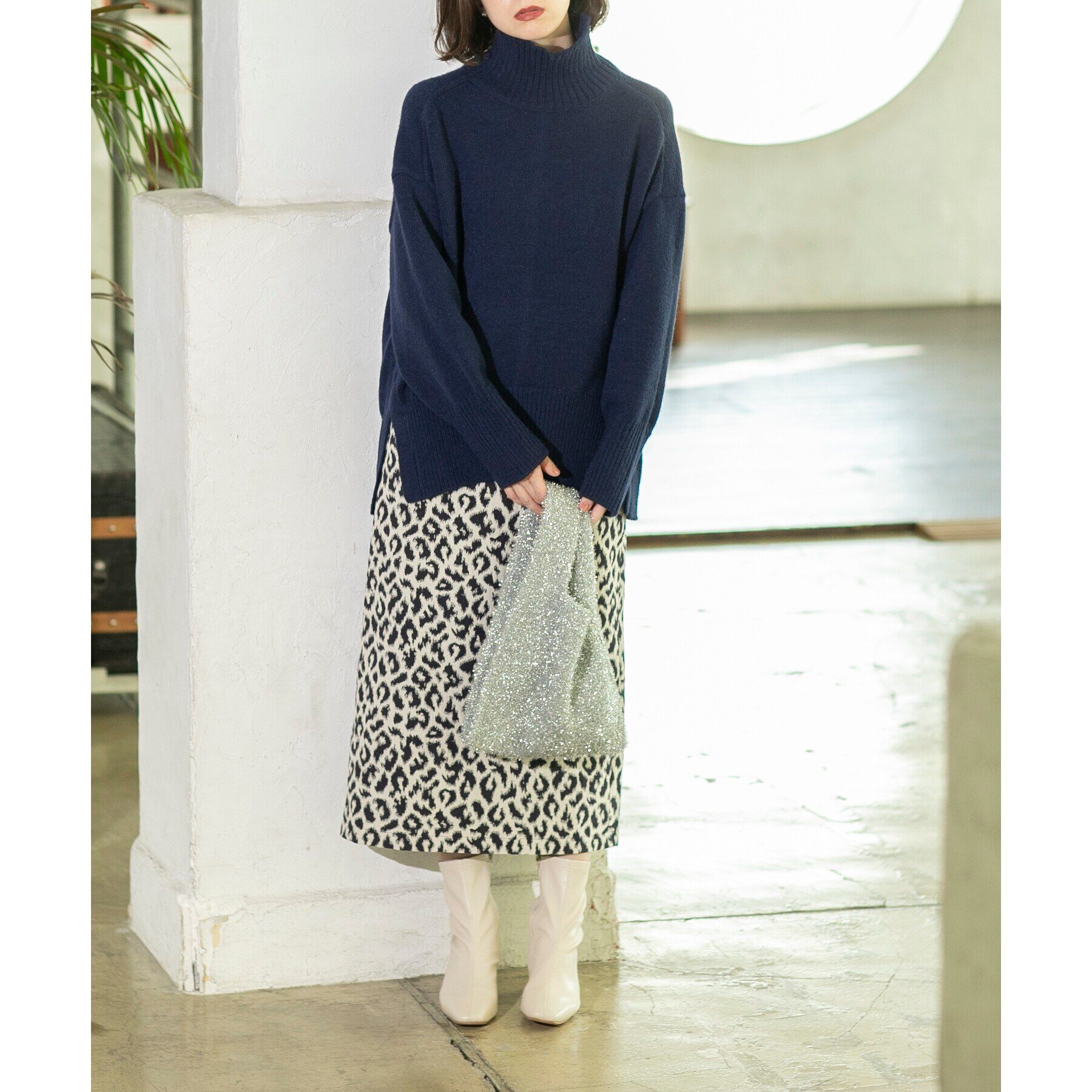 OPAQUE.CLIP「ラメニットバッグ」|ハンドバッグ|