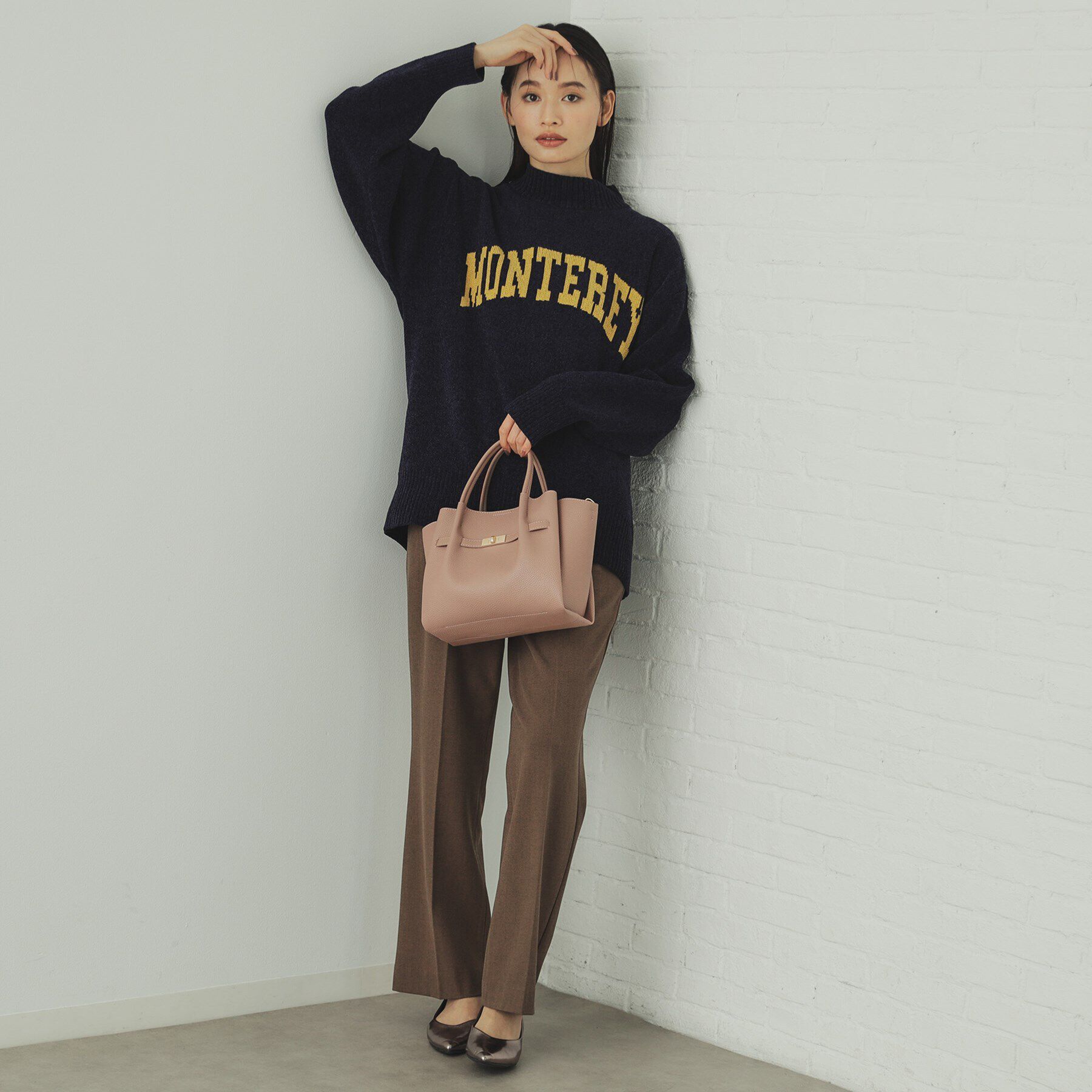 OPAQUE.CLIP「【軽量／2WAY／通勤対応】フロントベルトデザインミドルトートバッグ」|トートバッグ|