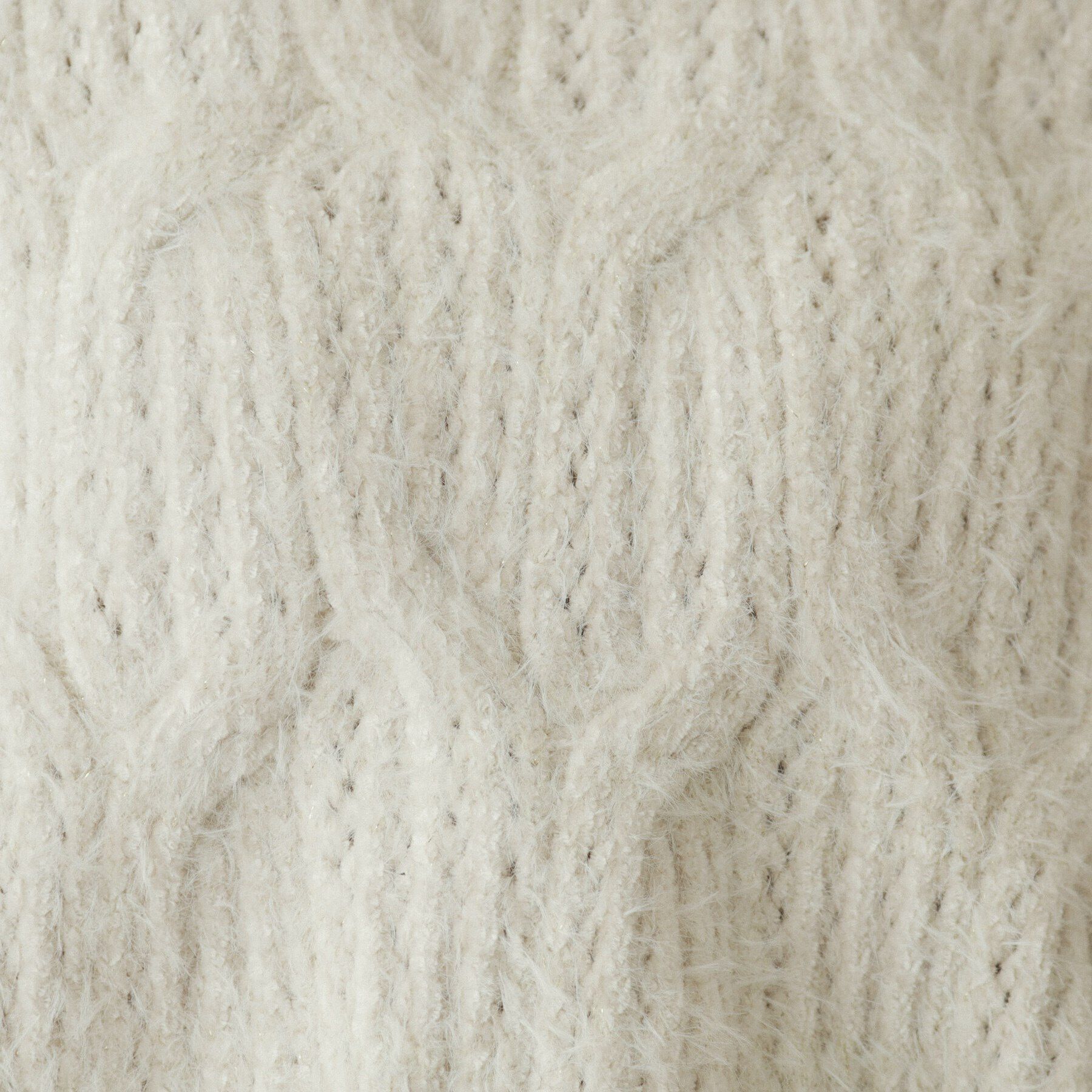 OPAQUE.CLIP「モールフェザーラメケーブルニット【洗濯機洗い可】」|ニット・セーター|