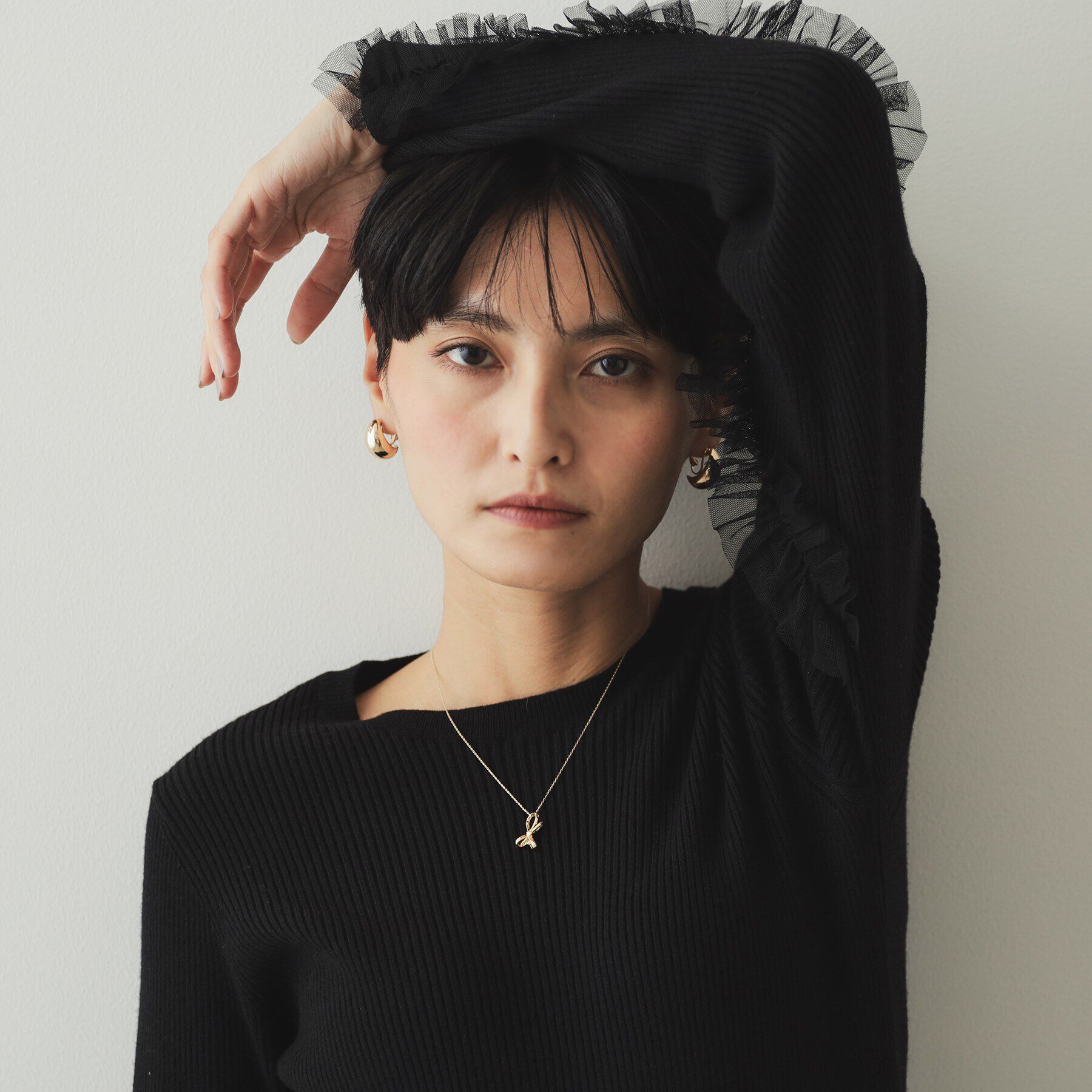 OPAQUE.CLIP「メタルリボンネックレス」|ネックレス|