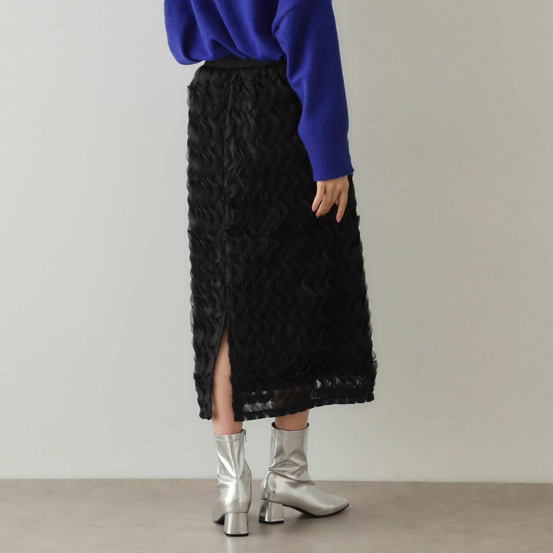 OPAQUE.CLIP「チュールフリルナロースカート【洗える】」|スカート|