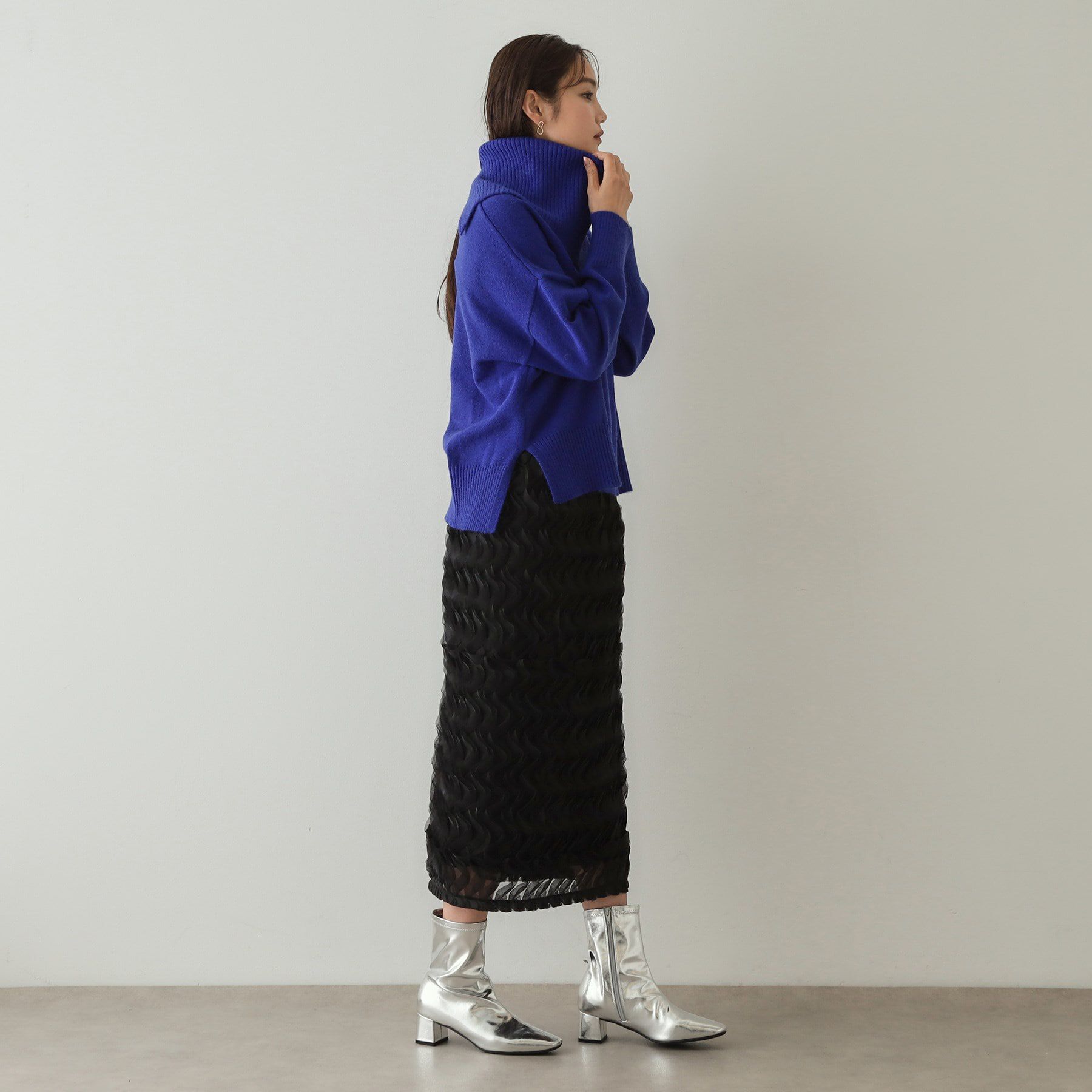 OPAQUE.CLIP「チュールフリルナロースカート【洗える】」|スカート|