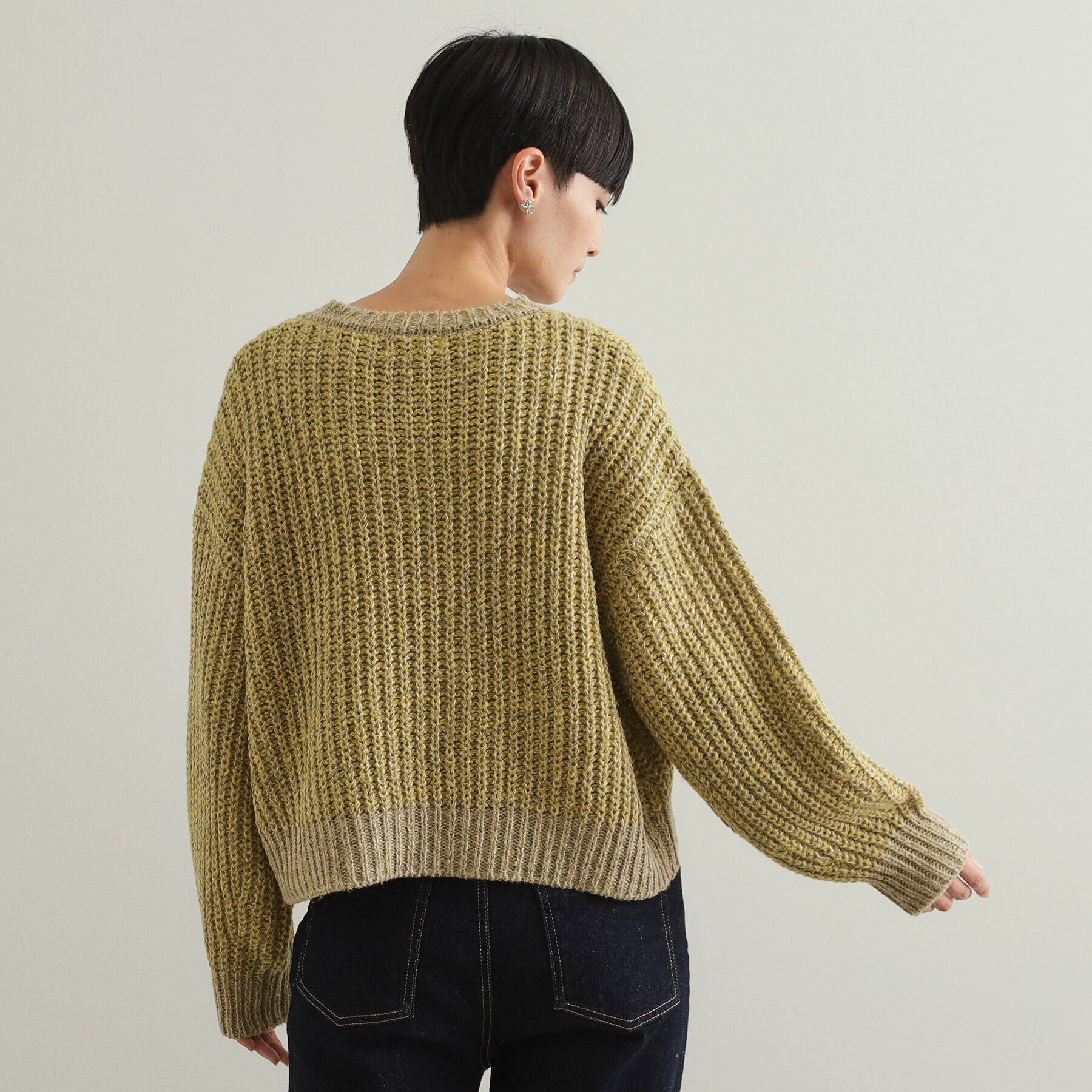 OPAQUE.CLIP「カラーMIXミドルゲージニット【洗濯機洗い可】」|ニット・セーター|