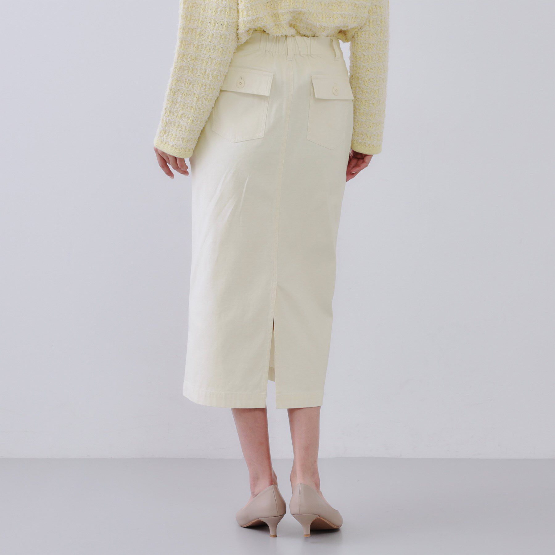 OPAQUE.CLIP「《S-LLsize》ストレッチベイカーナロースカート【洗濯機洗い可】」|スカート|