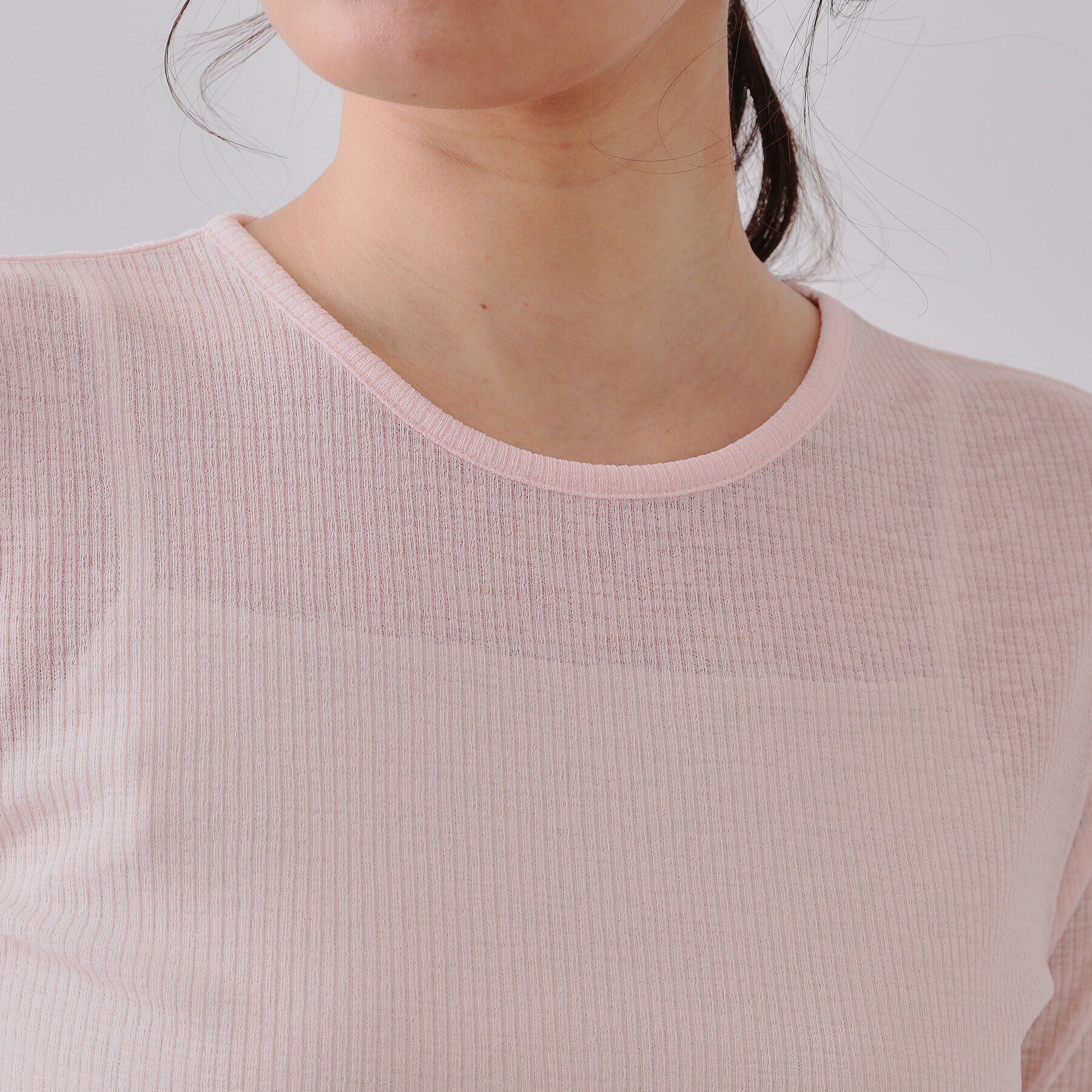 OPAQUE.CLIP「シアーリブカットソー【洗濯機洗い可】」|Tシャツ・カットソー|