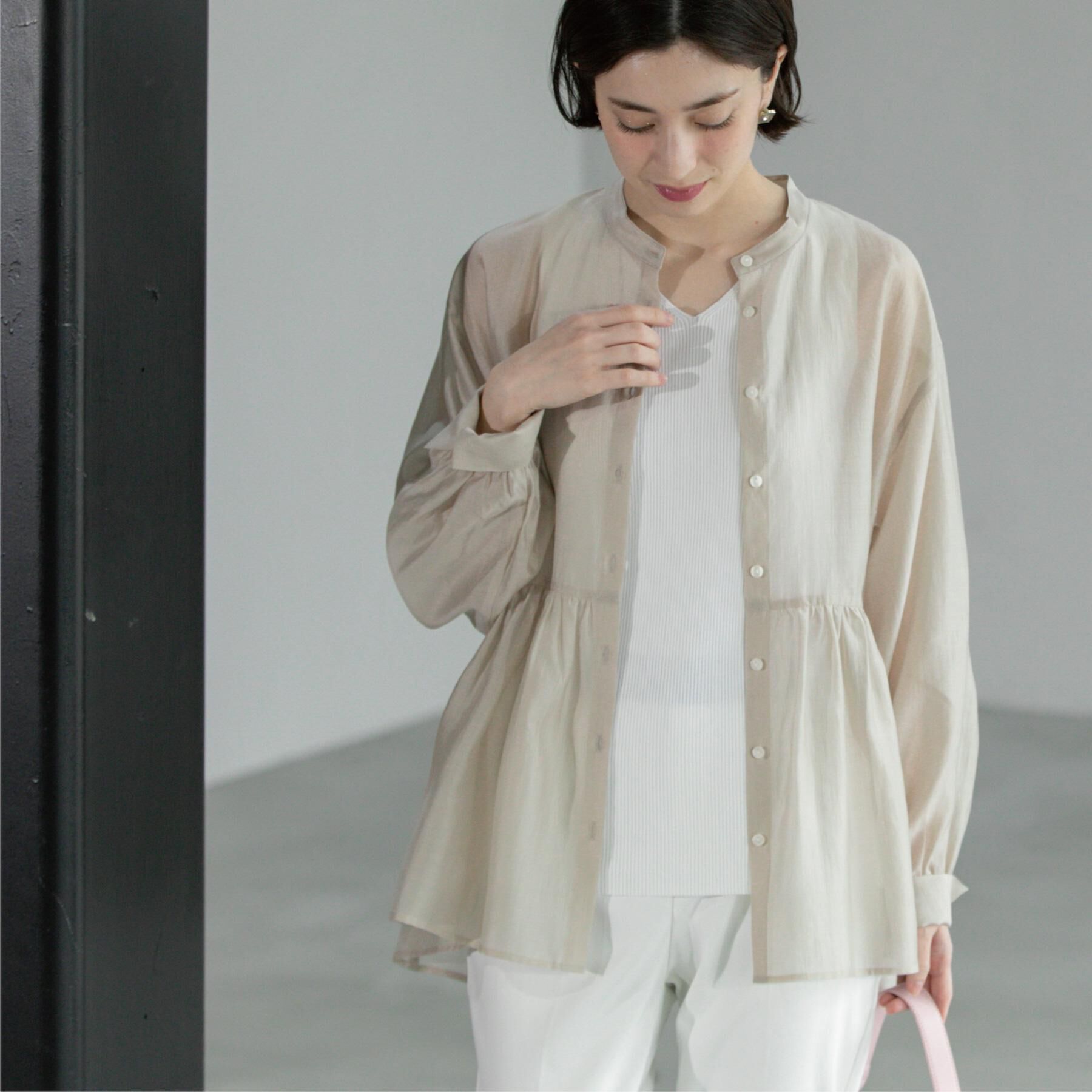 OPAQUE.CLIP「シアーペプラムブラウス【洗濯機洗い可】」|シャツ・ブラウス|