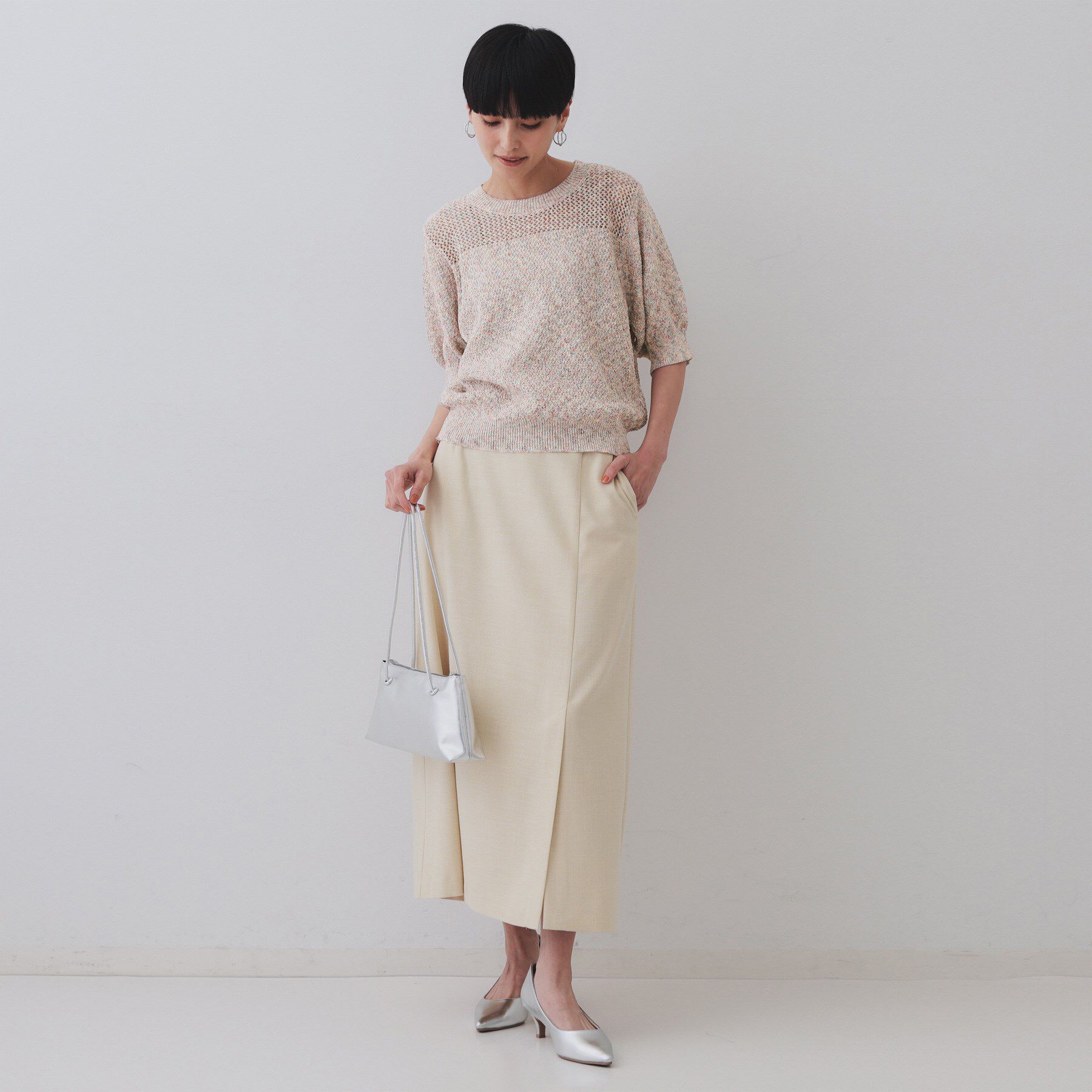 OPAQUE.CLIP「MIXヤーンカラーニット【洗濯機洗い可／抗ピル】」|ニット・セーター|