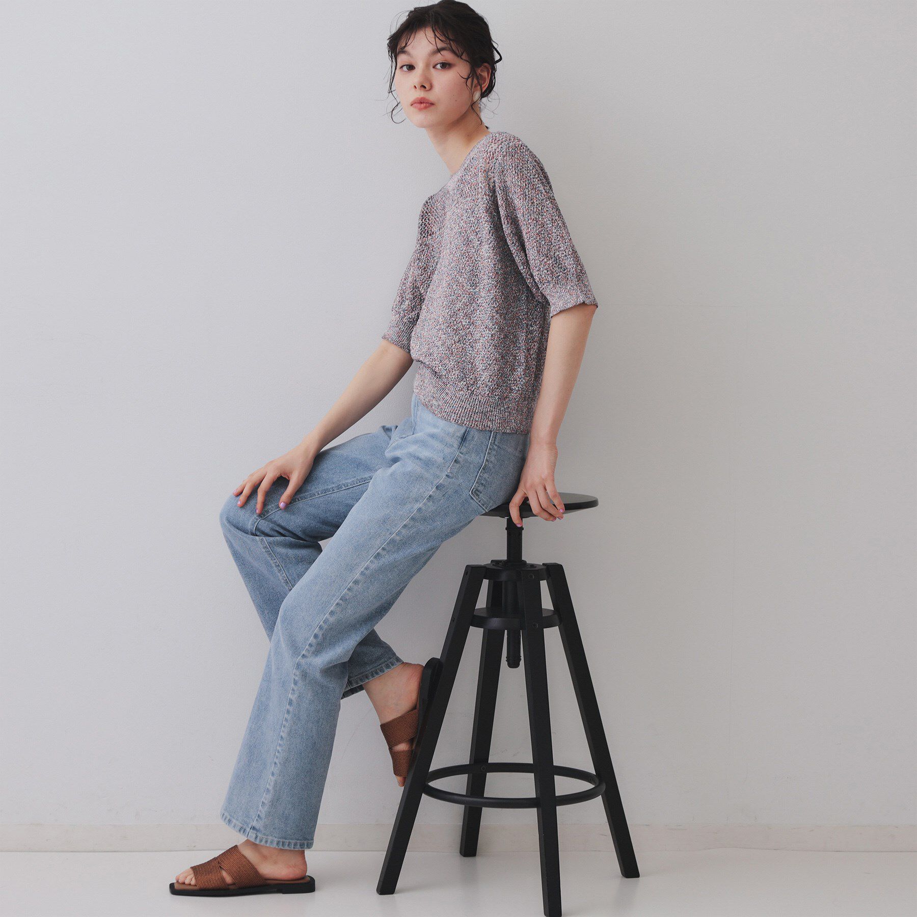 OPAQUE.CLIP「MIXヤーンカラーニット【洗濯機洗い可／抗ピル】」|ニット・セーター|