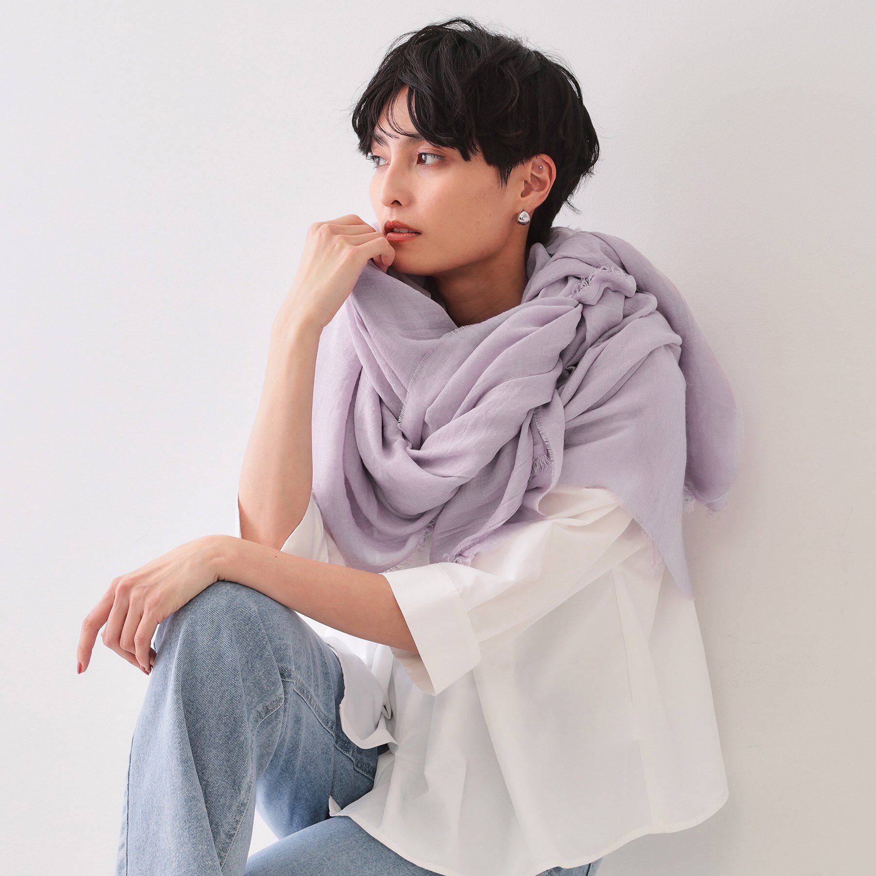 OPAQUE.CLIP「【冷房対策】シアー大判ストール」|ストール|