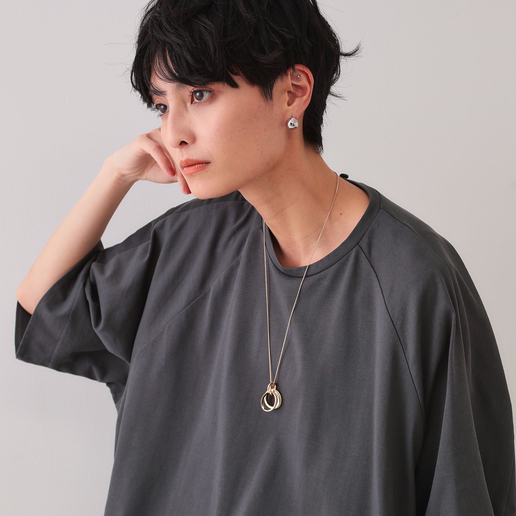 OPAQUE.CLIP「カラーエポ&times;メタル リングネックレス」|ネックレス|