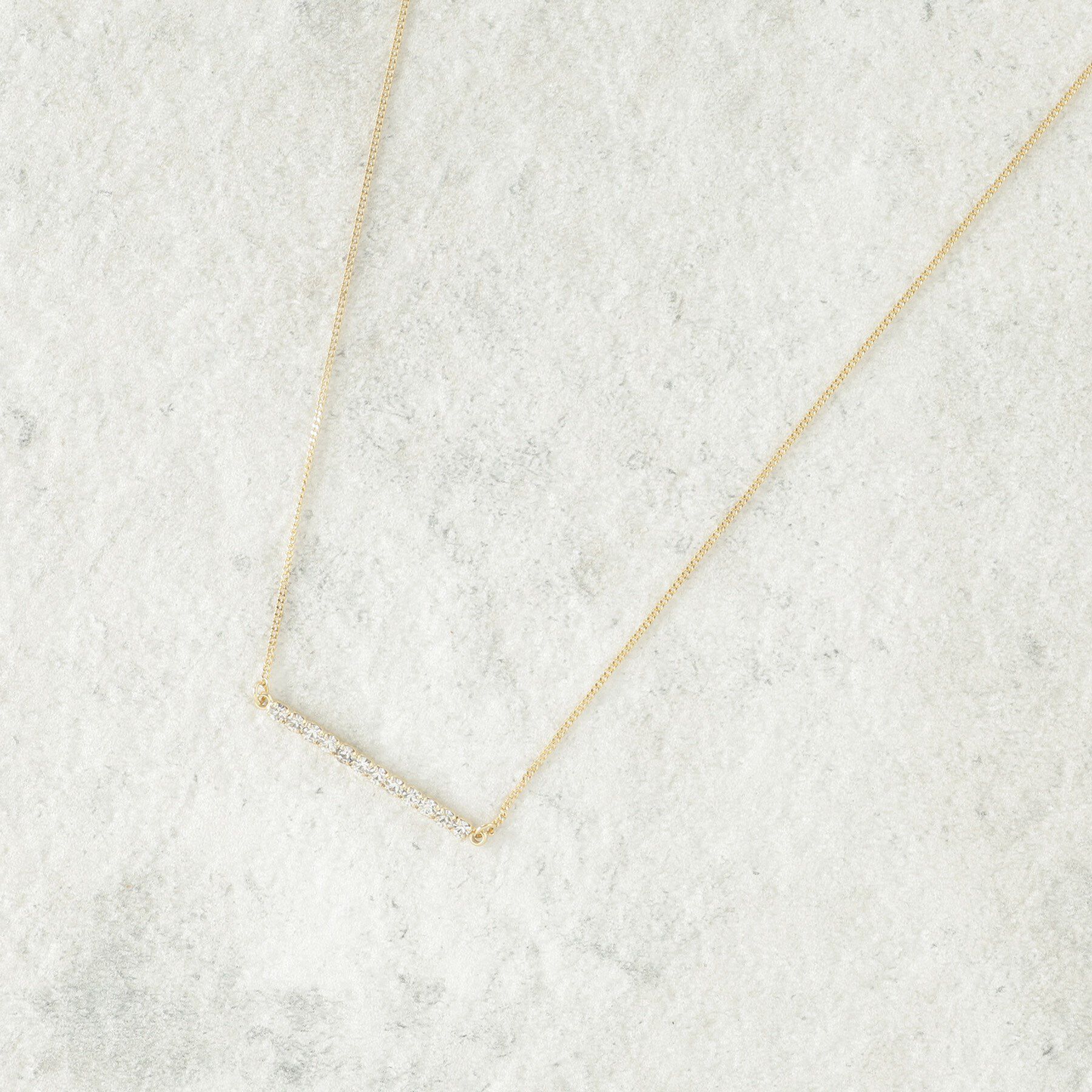 OPAQUE.CLIP「ビジューラインネックレス」|ネックレス|ゴールド(007)