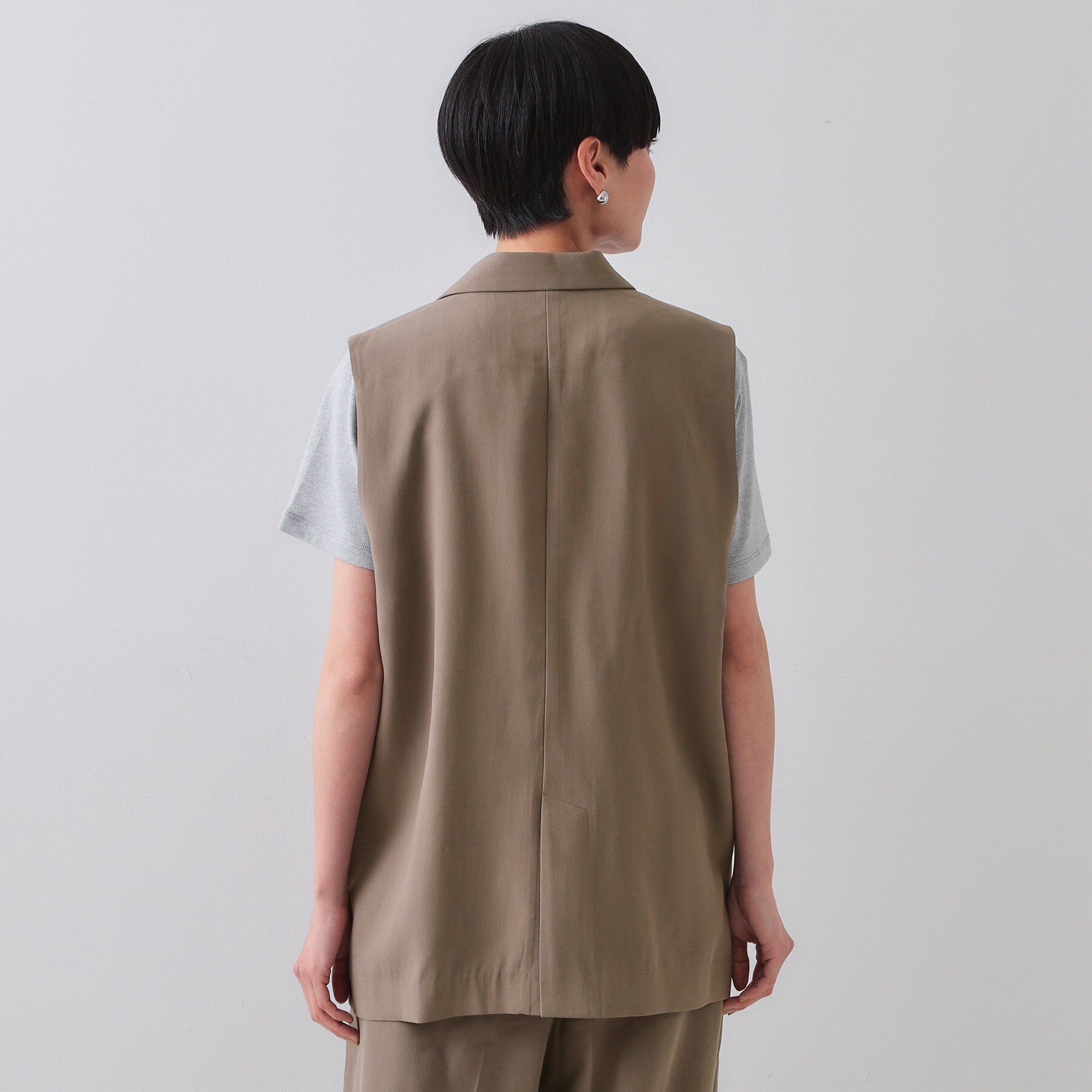 OPAQUE.CLIP「《美人百花掲載》テーラードジレ/セットアップ対応【洗える】」|ベスト・ジレ|