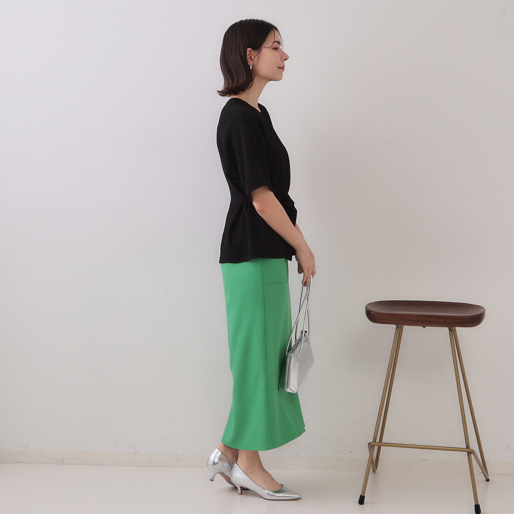 OPAQUE.CLIP「ストレッチジャカード2WAYリボントップス/セットアップ対応可【洗濯機洗い可】」|シャツ・ブラウス|