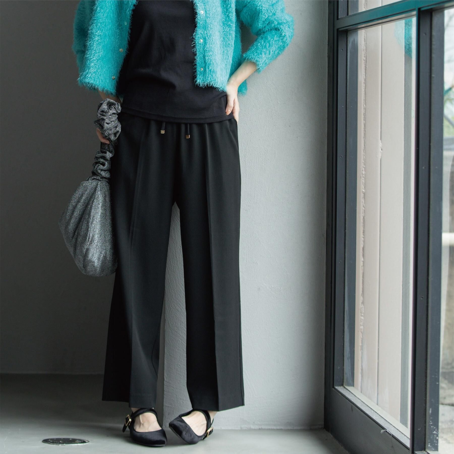 OPAQUE.CLIP「ウォームタッチ イージーワイドパンツ【洗濯機洗OK/ストレッチ】≪SS～LL≫」|その他|