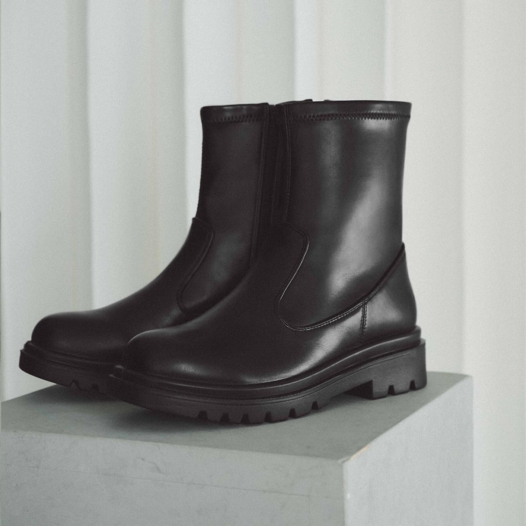 OPAQUE.CLIP「【生活防水】厚底タンクソールストレッチブーツ」|ショートブーツ|
