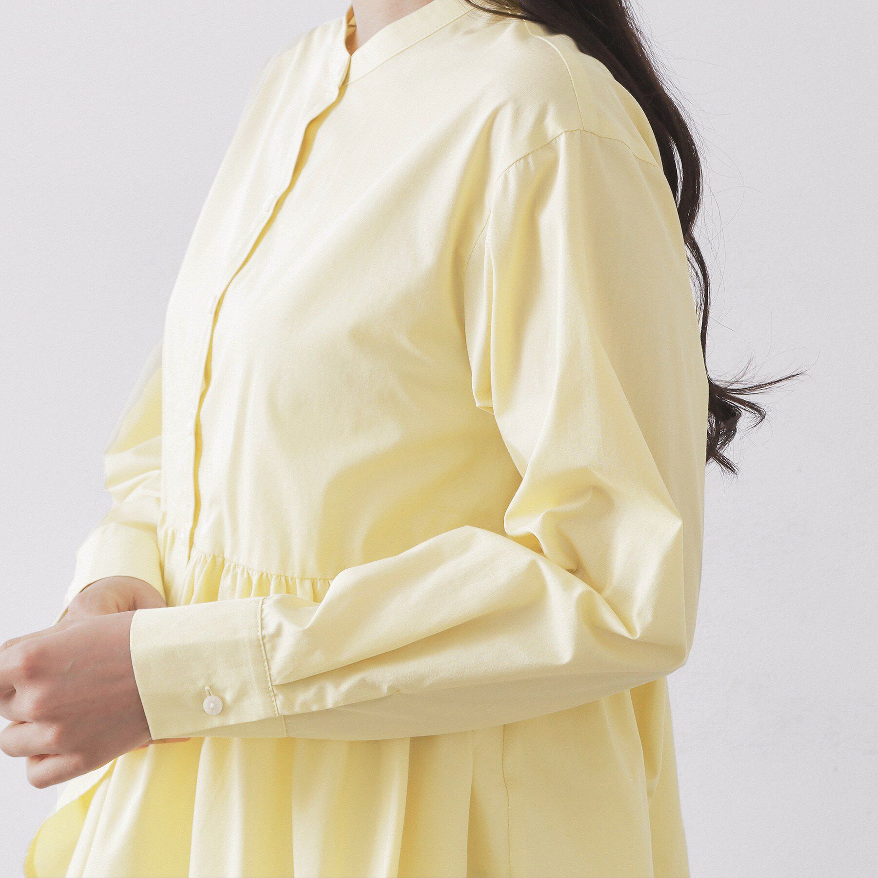 OPAQUE.CLIP「ペプラムシャツ【洗濯機OK】」|シャツ・ブラウス|