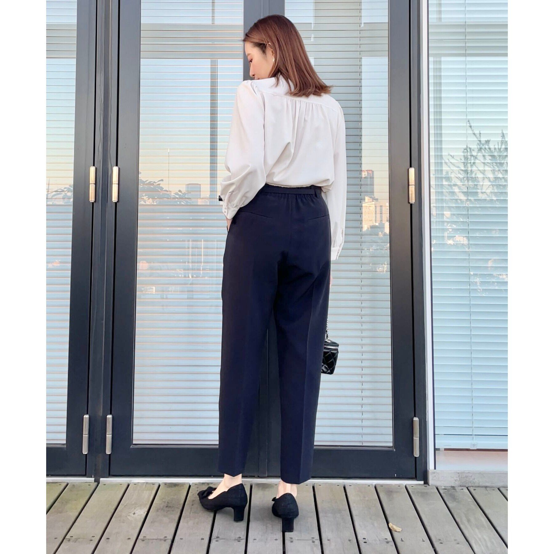 Couture broach「【セレモニーシーン/お仕事にも】リボンタイチュニックブラウス」|シャツ・ブラウス|