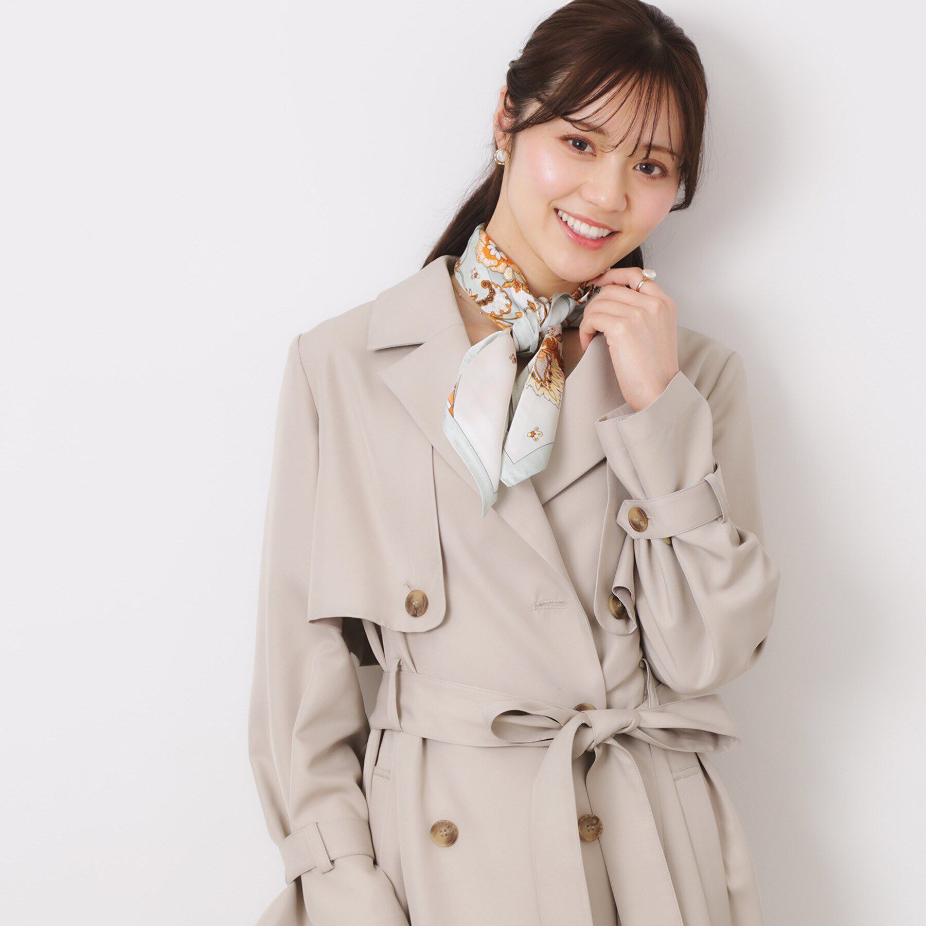 Couture broach「フラワー大判スカーフ」|バンダナ・スカーフ|