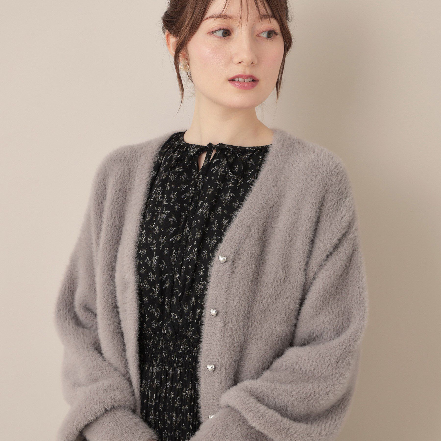 Couture broach「【ふわふわ/前後2WAY】フェザーカーディトップス」|カーディガン|