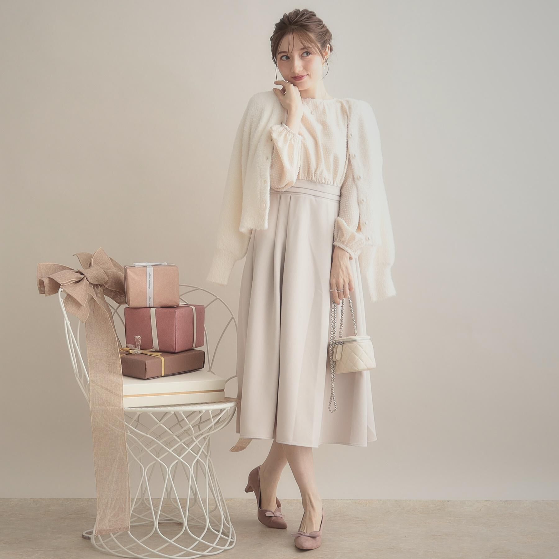 Couture broach「【ふわふわ/前後2WAY】フェザーカーディトップス」|カーディガン|