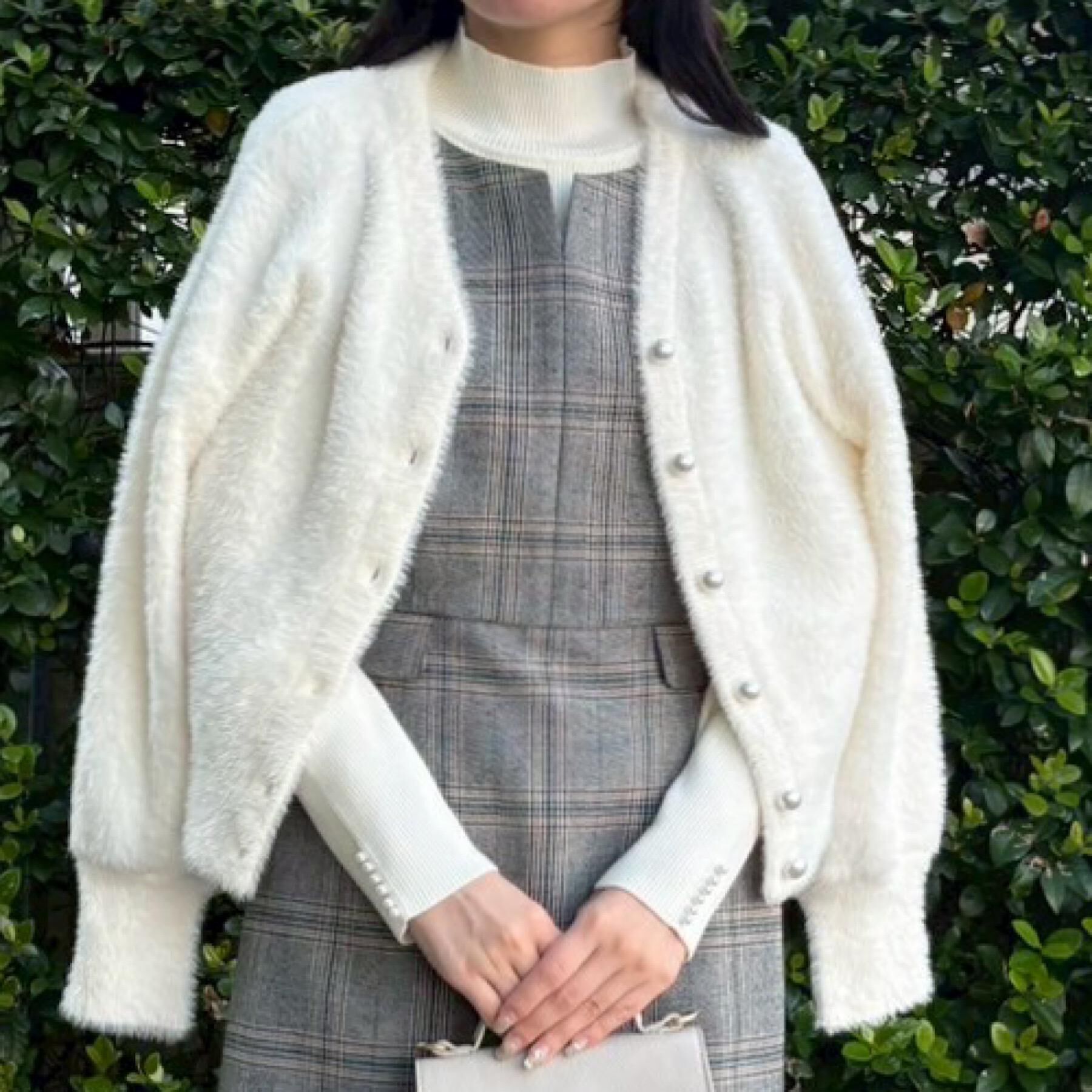 Couture broach「【ふわふわ/前後2WAY】フェザーカーディトップス」|カーディガン|