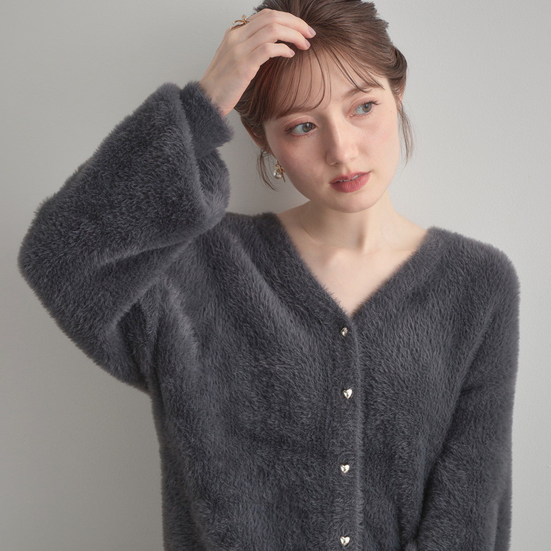 Couture broach「【ふわふわ/前後2WAY】フェザーカーディトップス」|カーディガン|