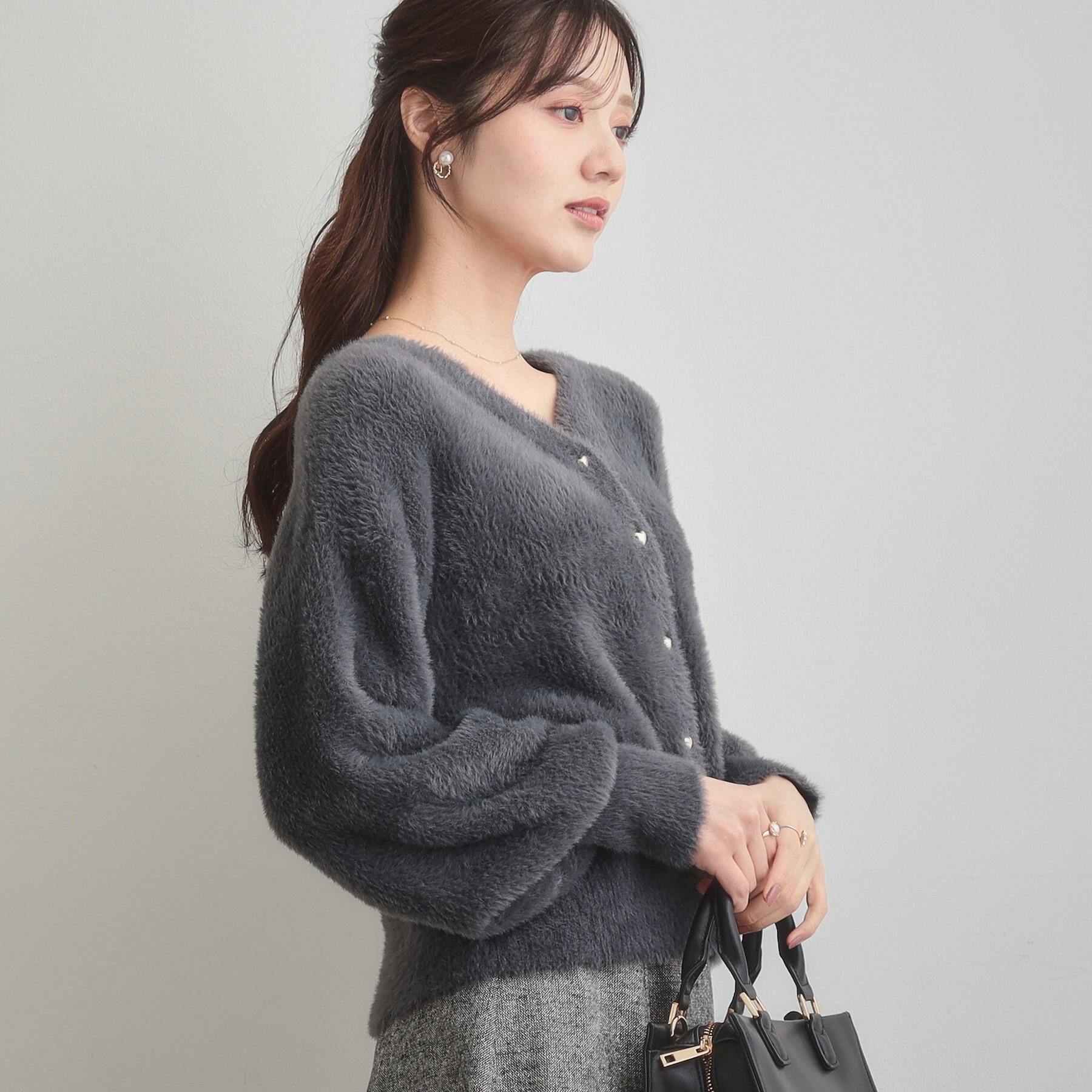 Couture broach「【ふわふわ/前後2WAY】フェザーカーディトップス」|カーディガン|