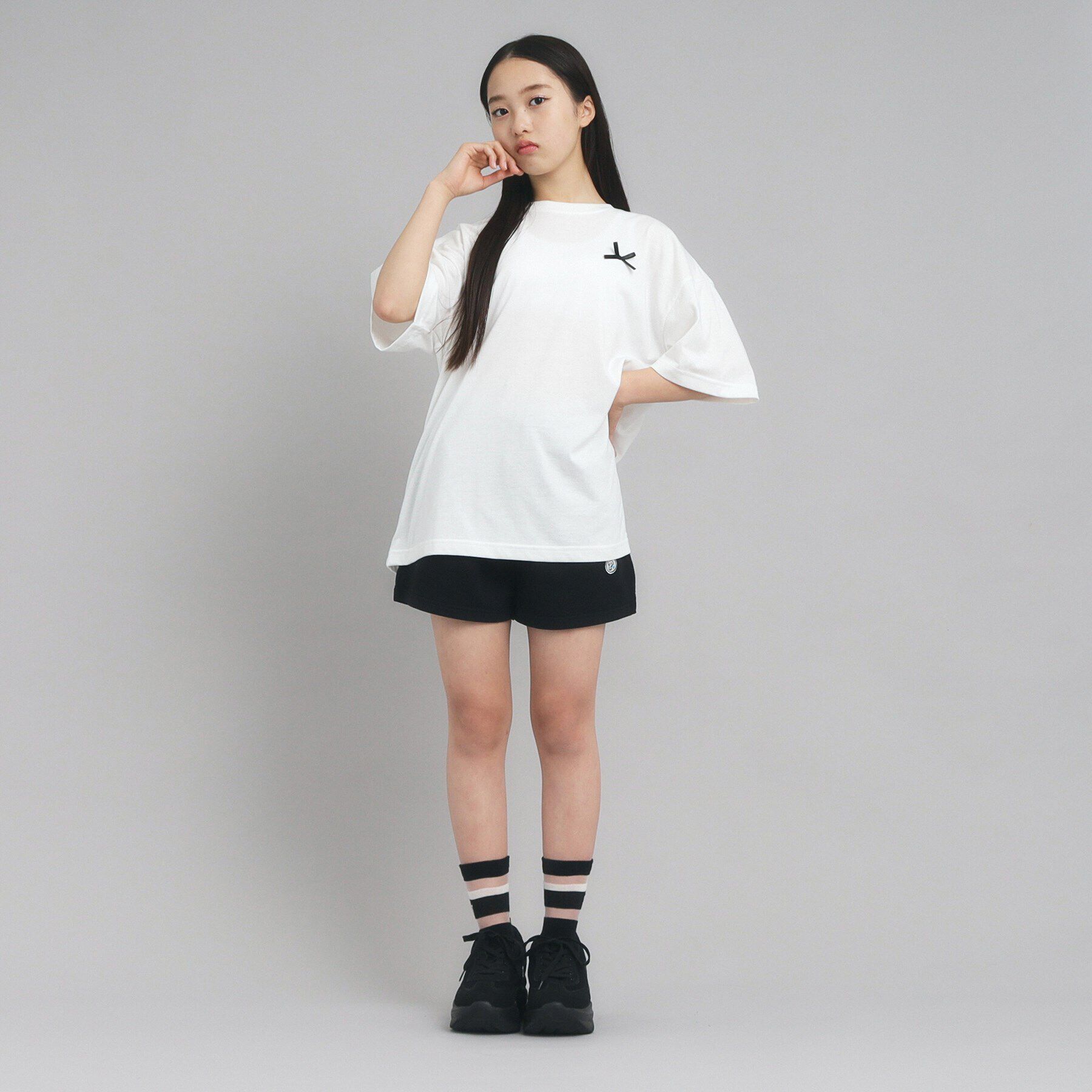 PINK-latte「【130cmあり】バックフォトプリントTシャツ」|Tシャツ・カットソー|