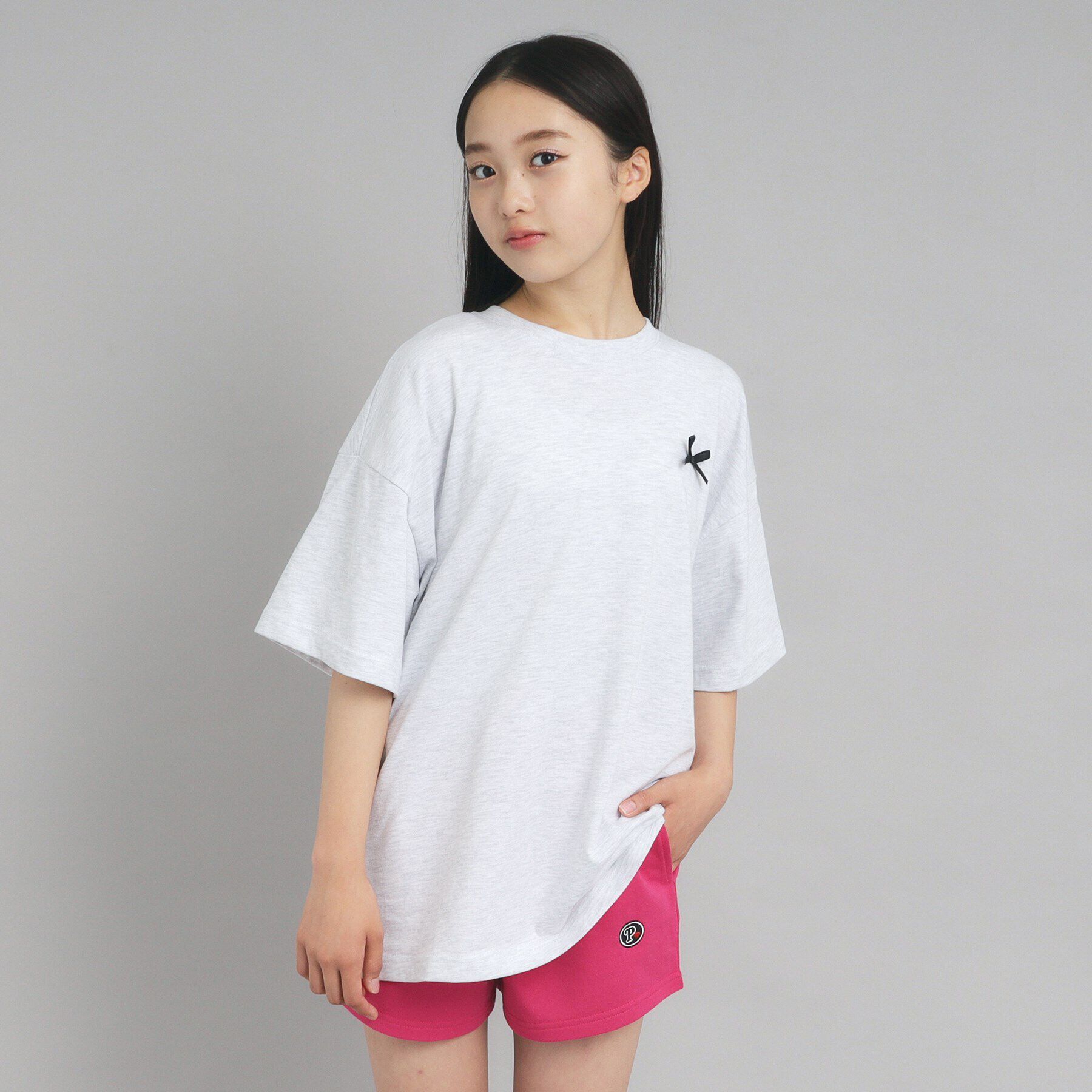 PINK-latte「【130cmあり】バックフォトプリントTシャツ」|Tシャツ・カットソー|