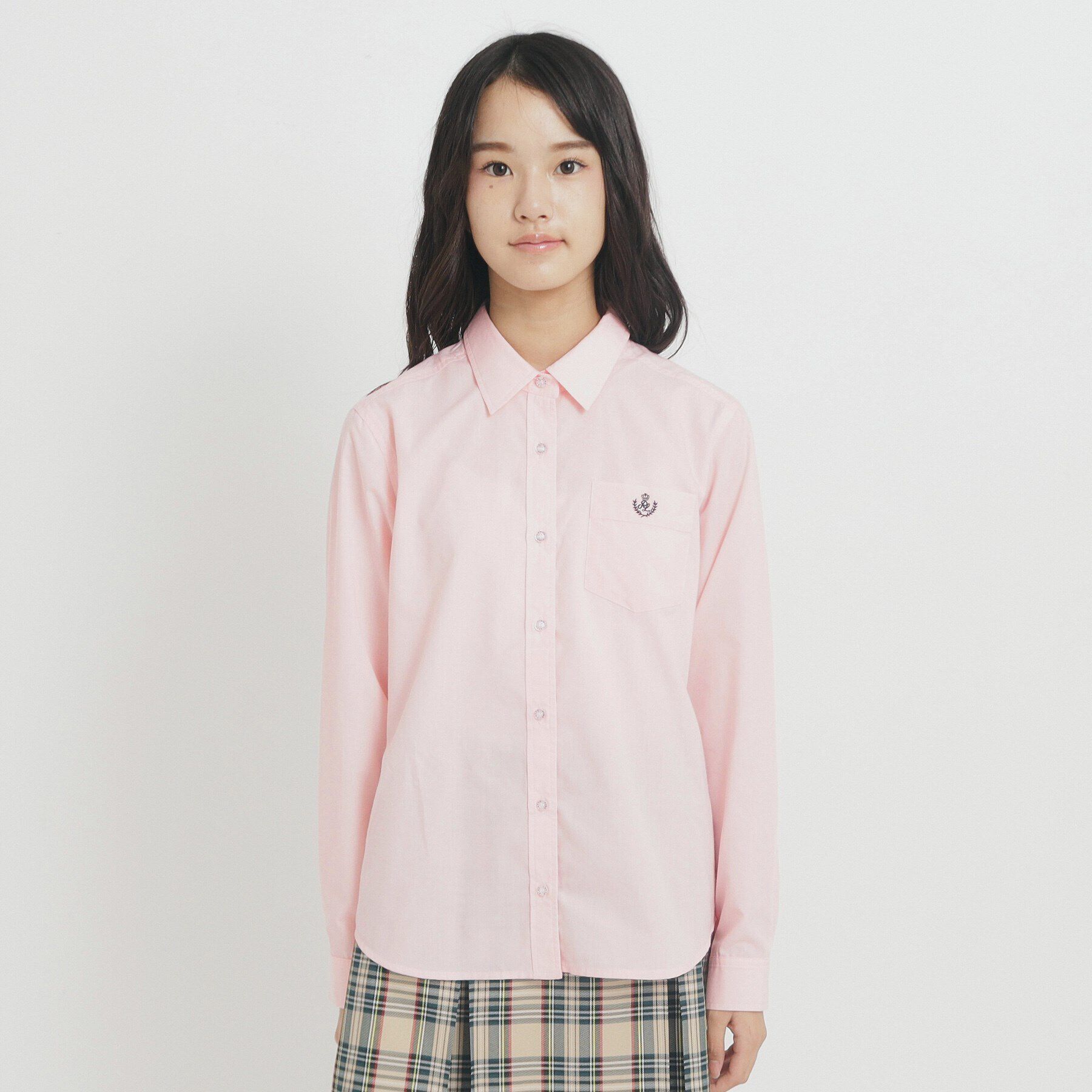 PINK-latte「【オケージョン・フォーマル】ベーシック ワンポイント刺繍シャツ」|シャツ・ブラウス|