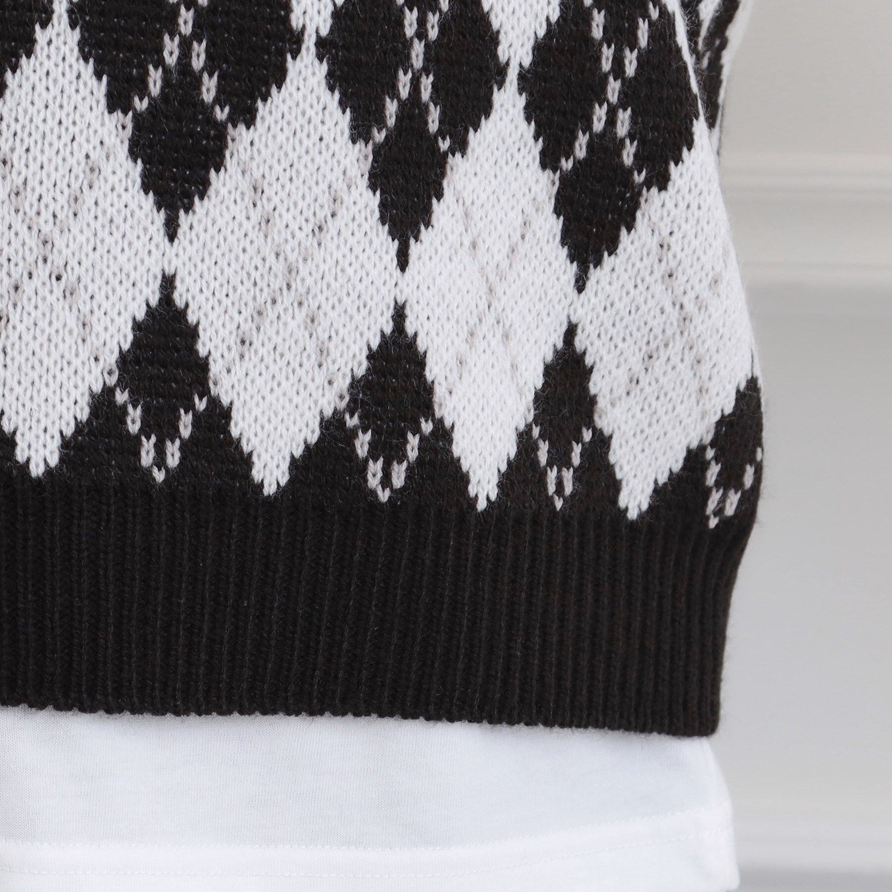 PINK-latte「【セットアイテム】ニットベスト＋ロンT」|ベスト・ジレ|