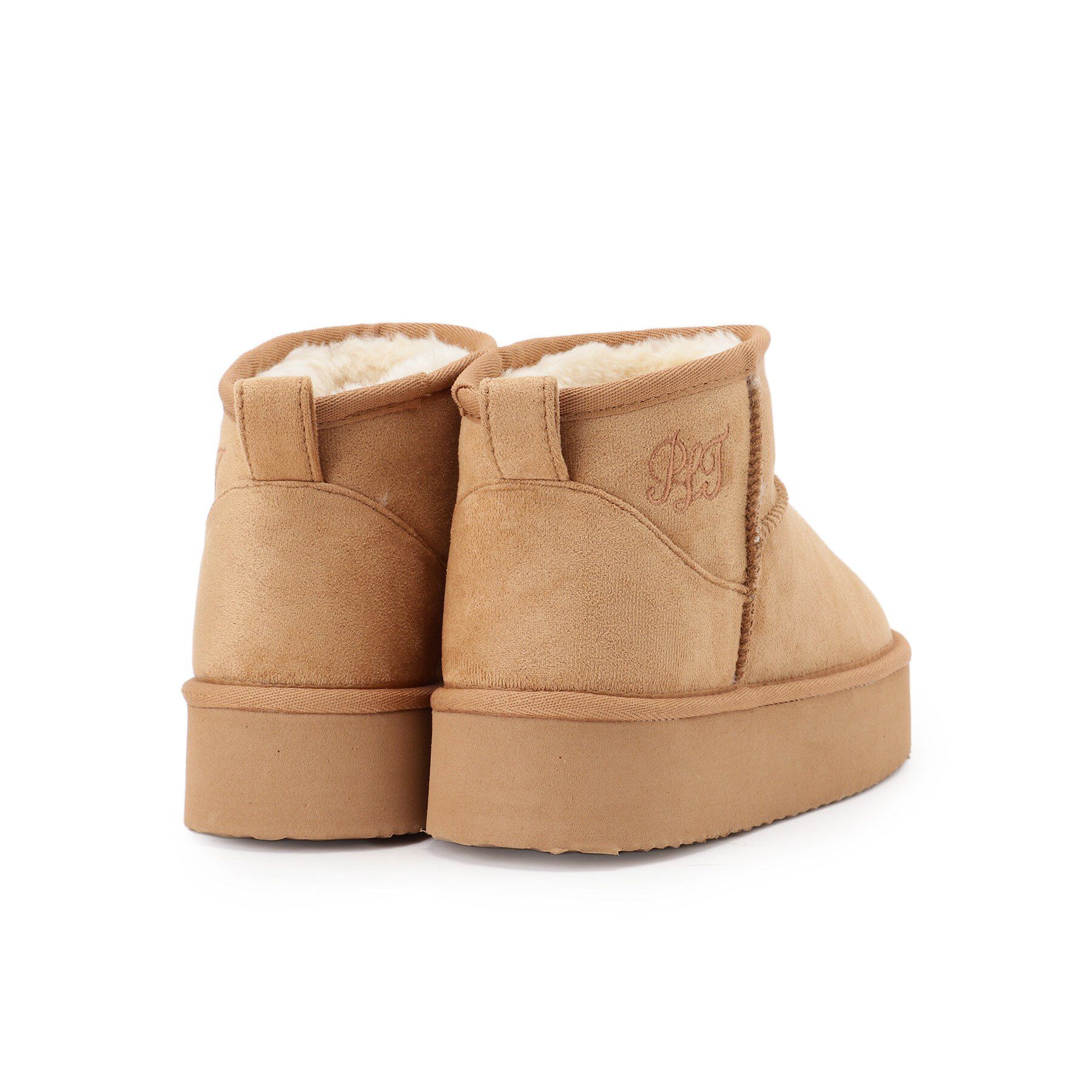 PINK-latte「フェイクムートンブーツ」|ショートブーツ|