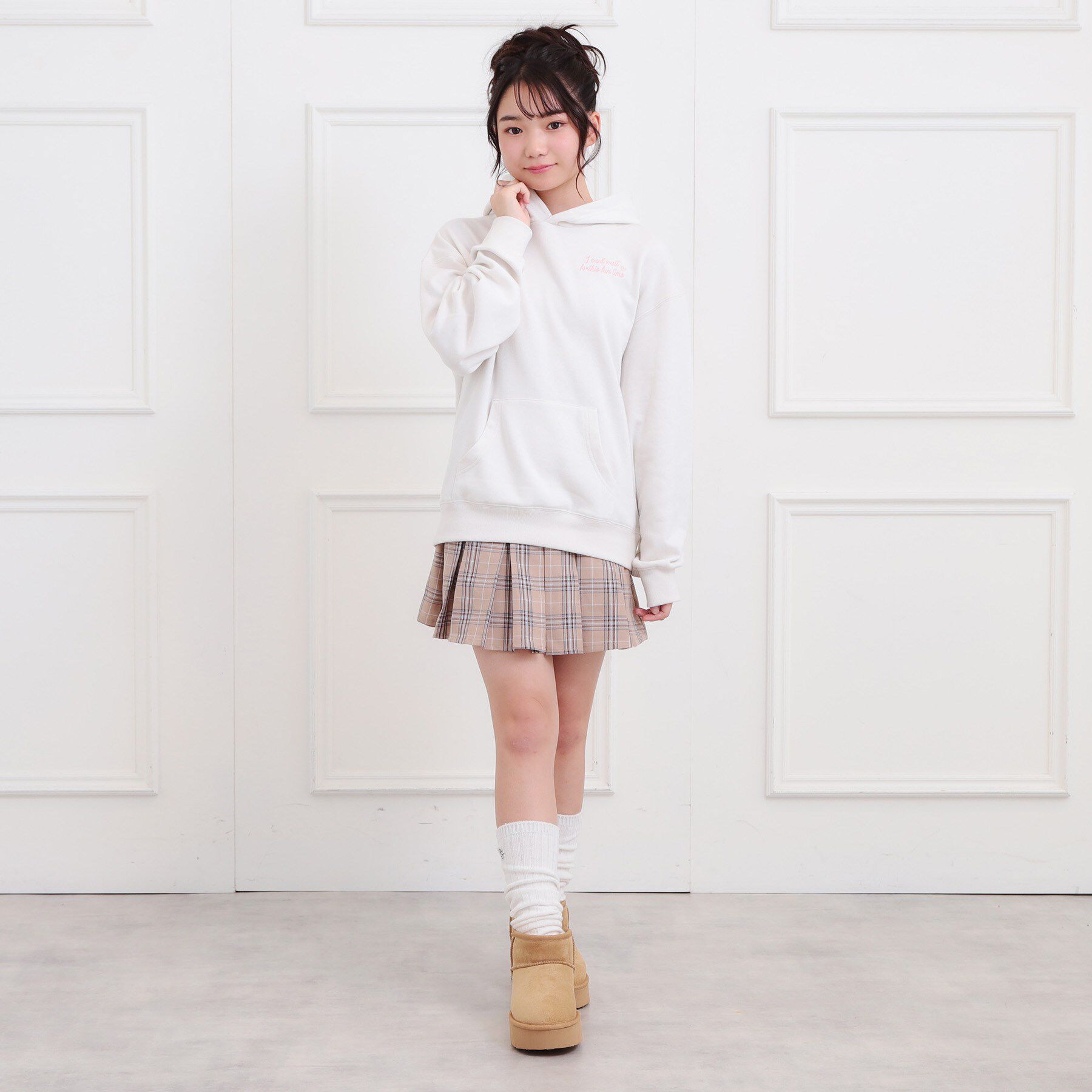 PINK-latte「フェイクムートンブーツ」|ショートブーツ|