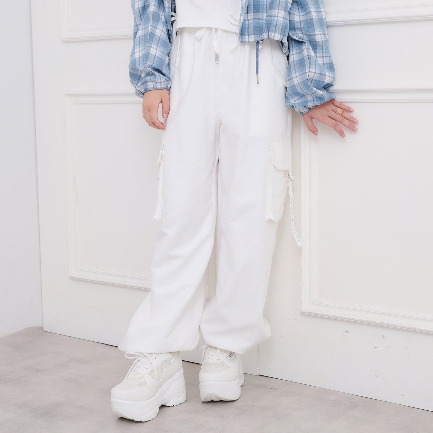 PINK-latte「ピーチ起毛ベーシックカーゴパンツ」|その他|